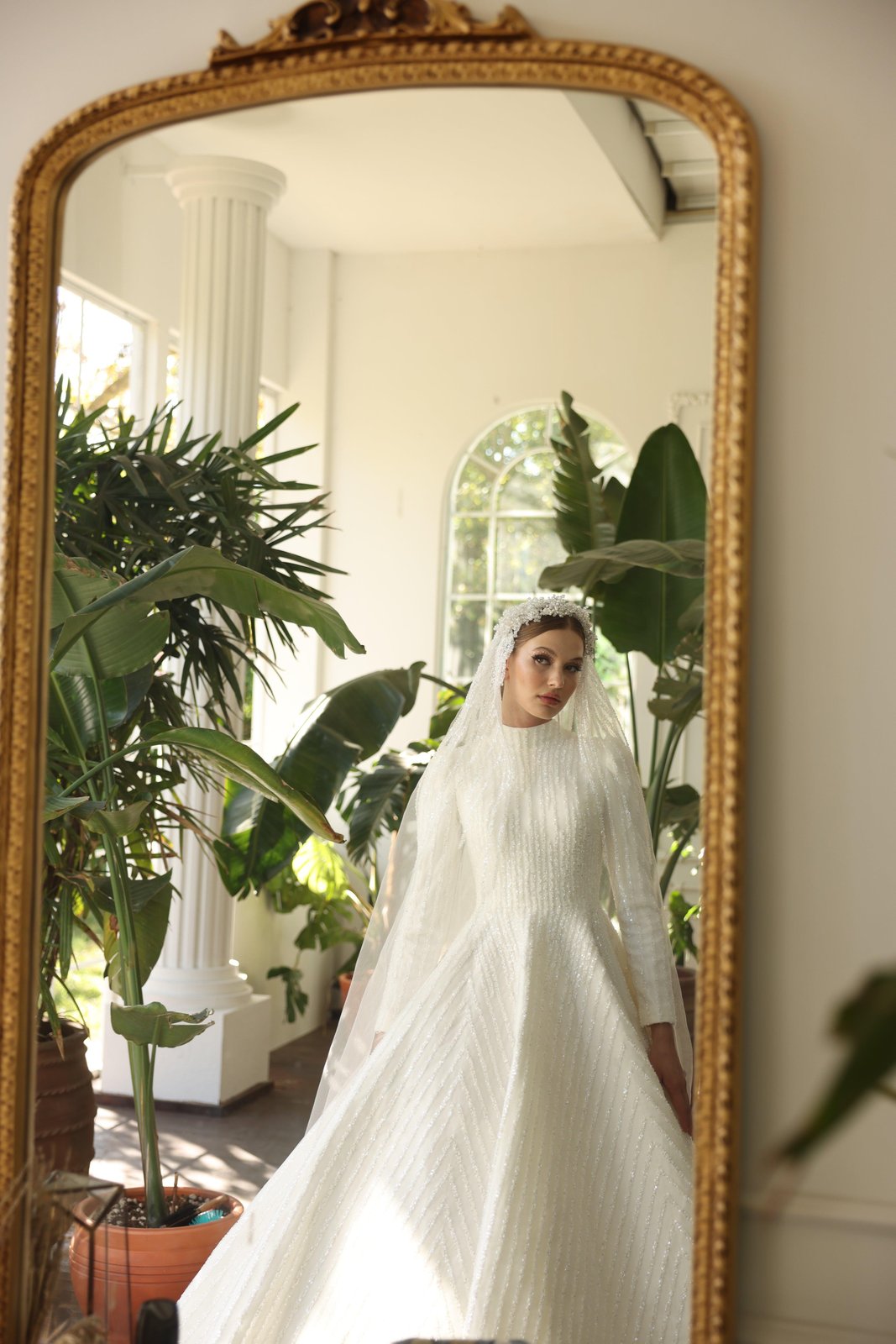 Amanda Kasnak Gelinlik - Beyaz