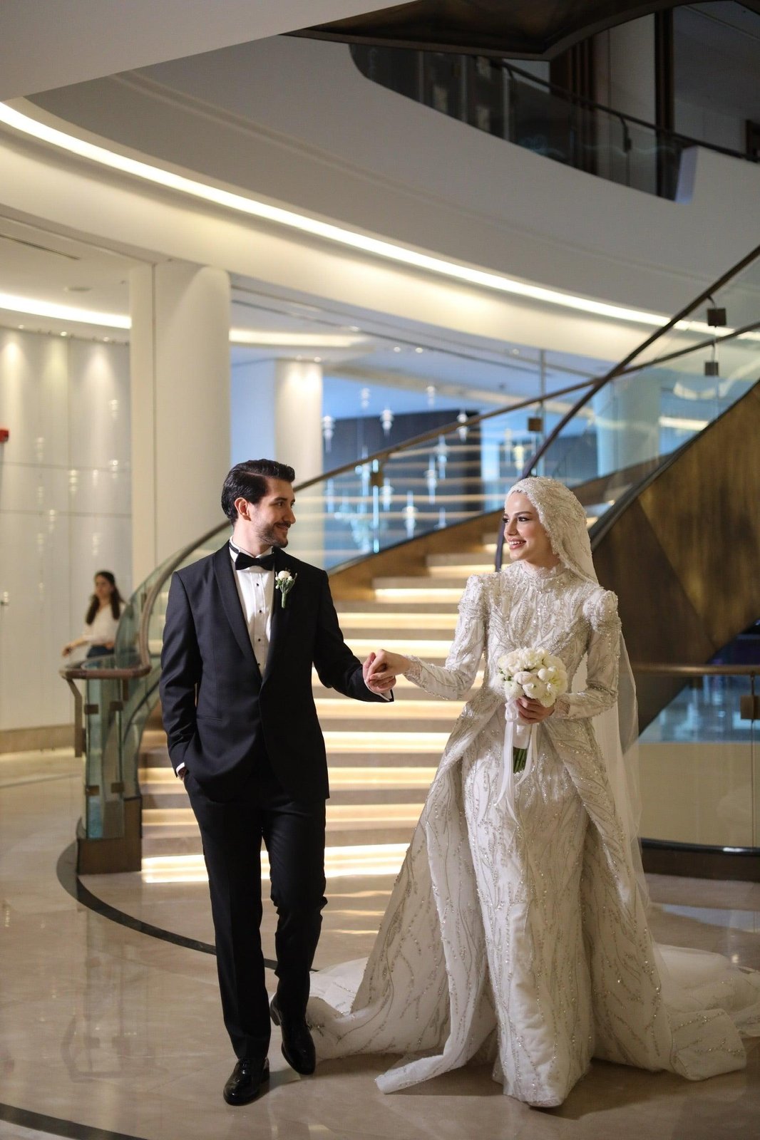 Nile Kasnak Gelinlik - Beyaz