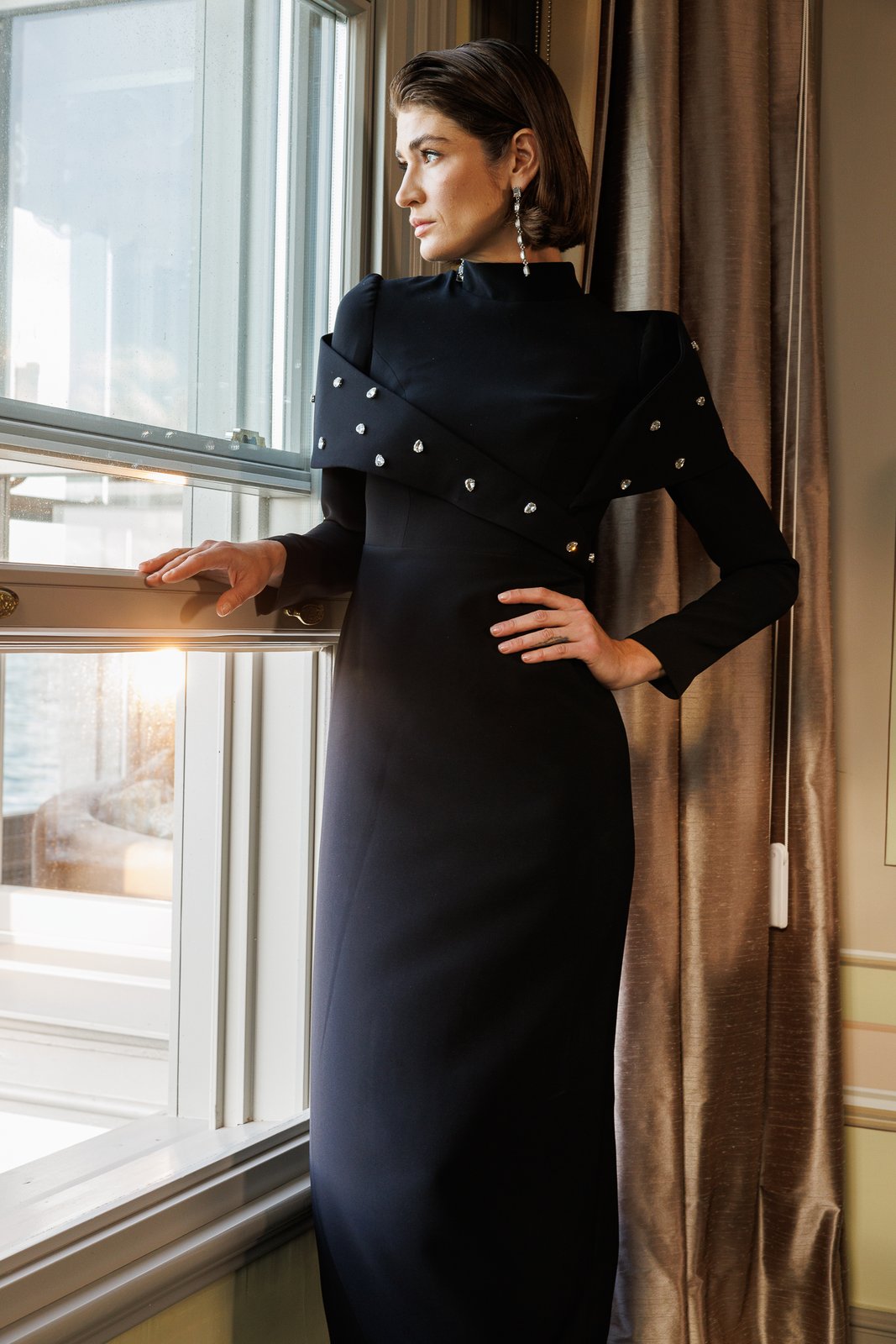 Leart Kalem Elbise - Siyah