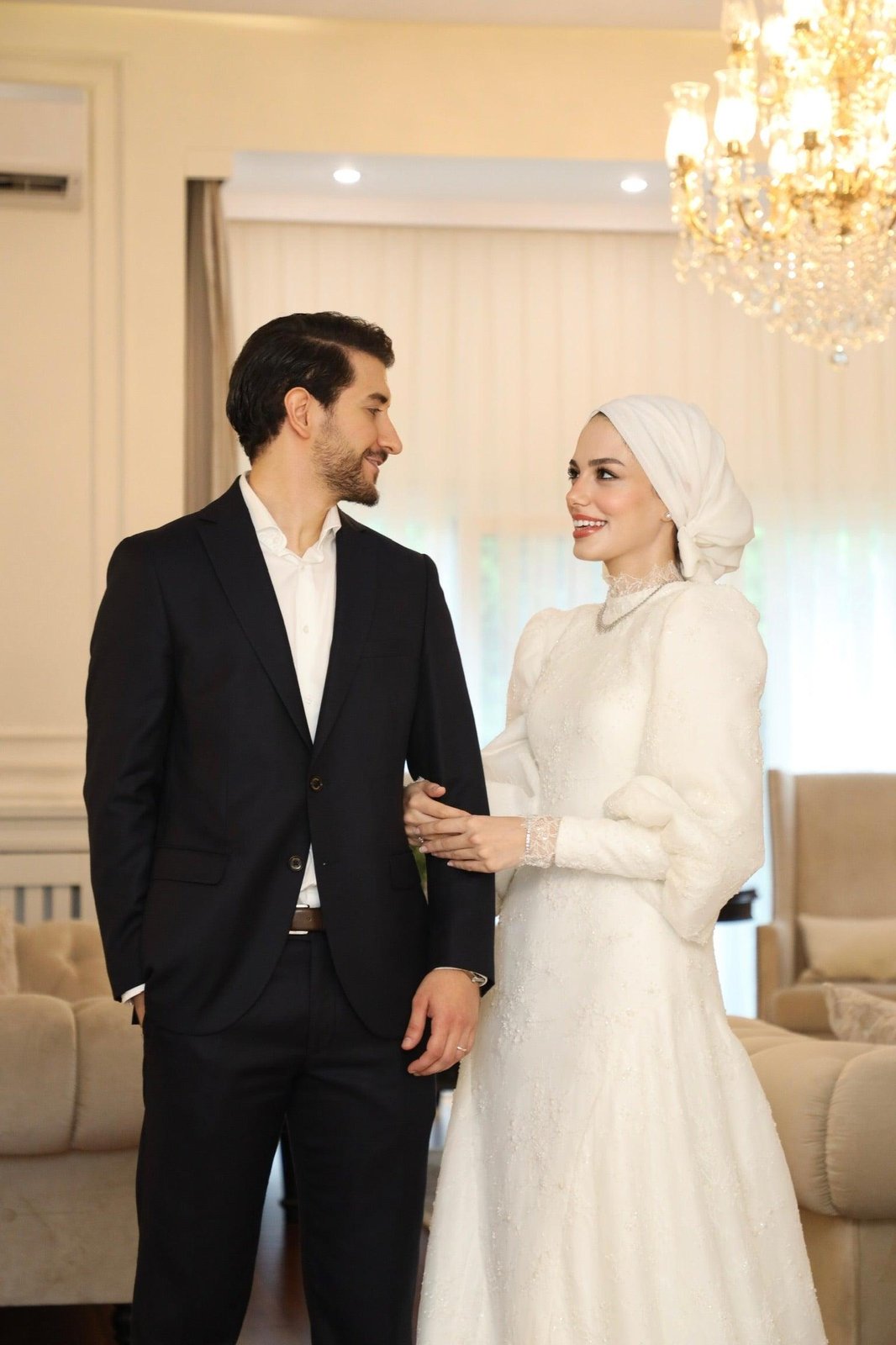 Glam Lez Dantel Gelinlik - Beyaz