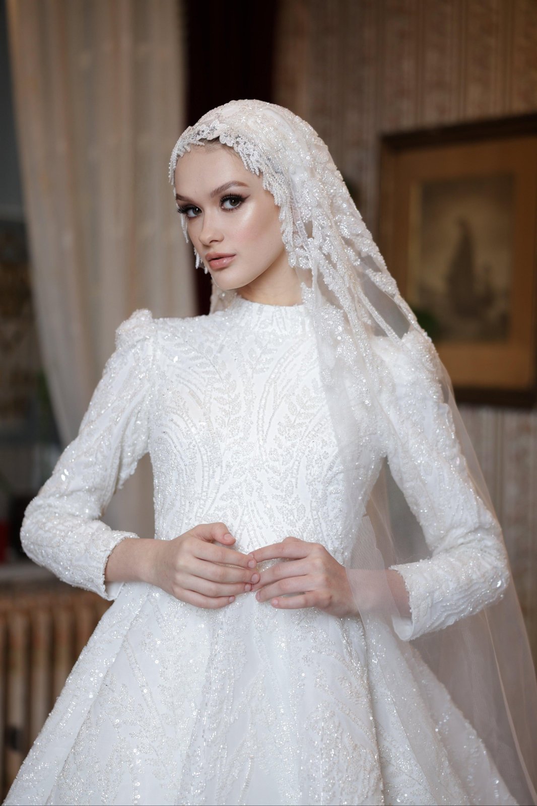 Agneta Kasnak Gelinlik - Beyaz