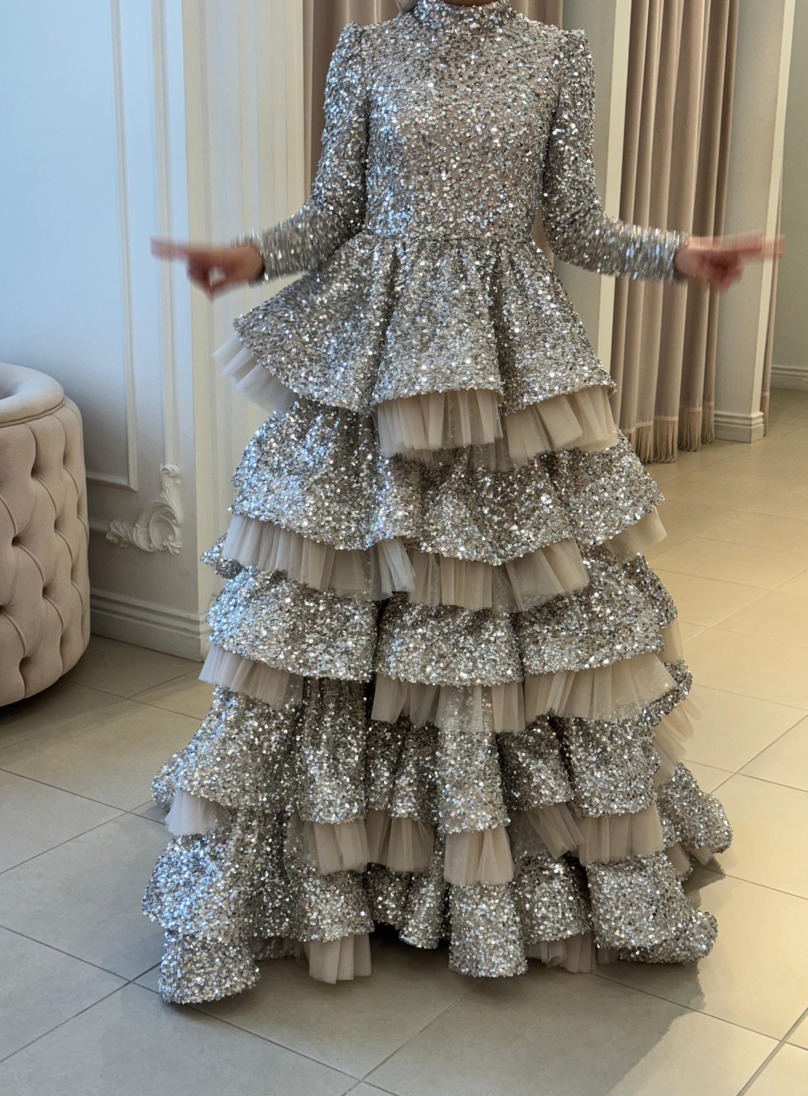 Jane Kat Kat Elbise - Bej