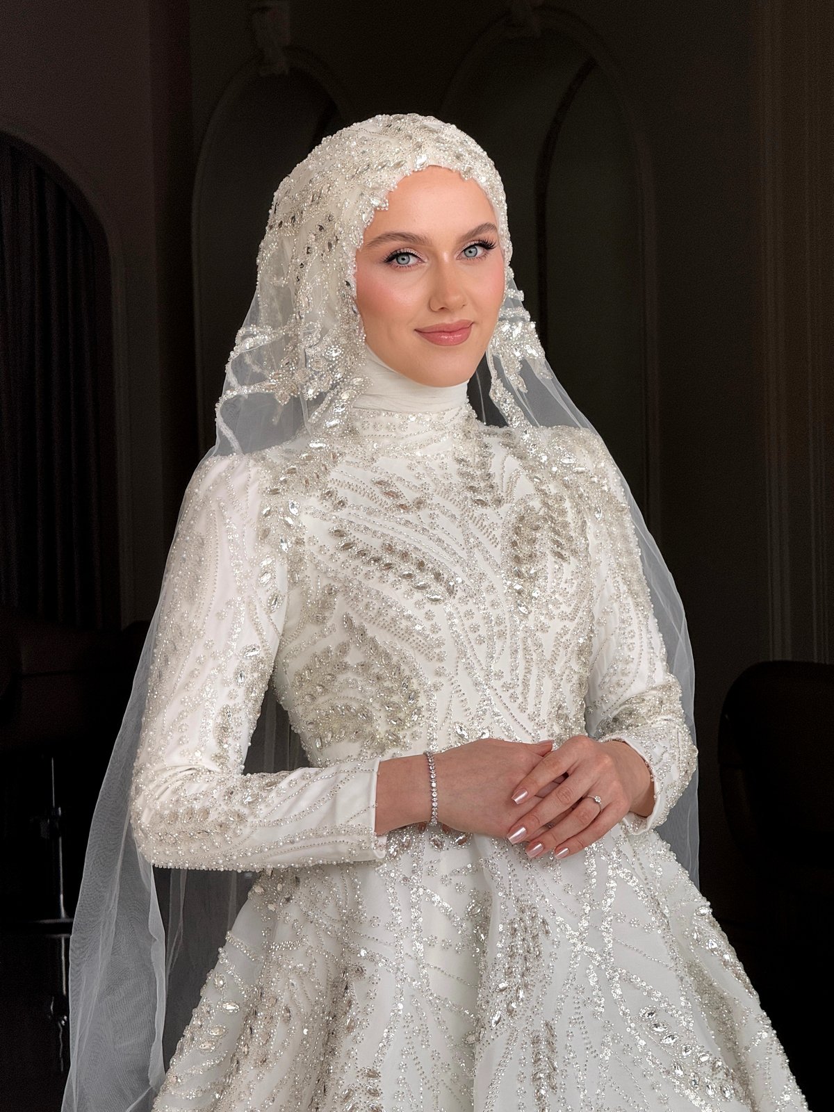 Nash Kasnak Gelinlik - Beyaz