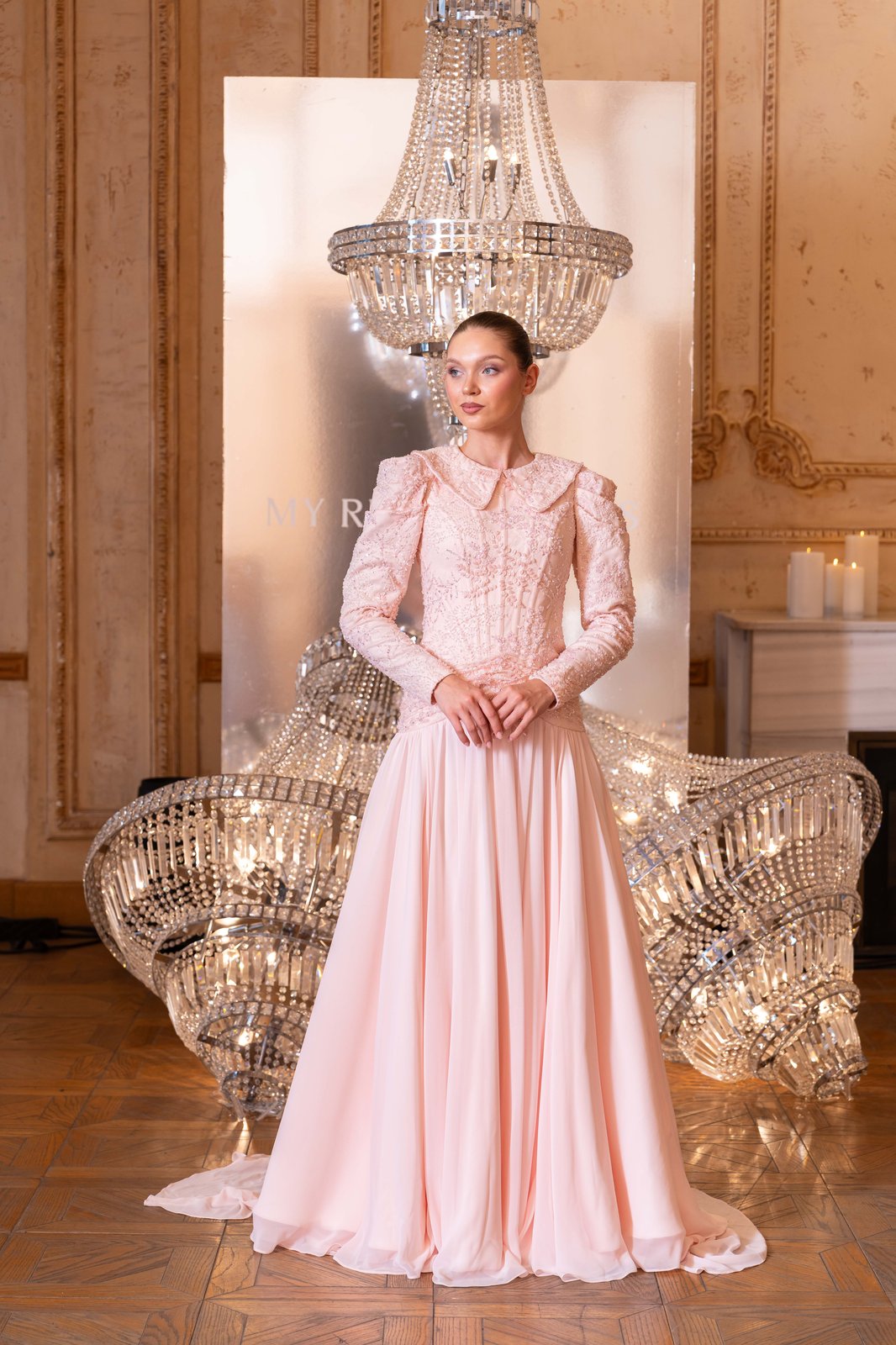 Eloise Yaka Detaylı Elbise - Pembe