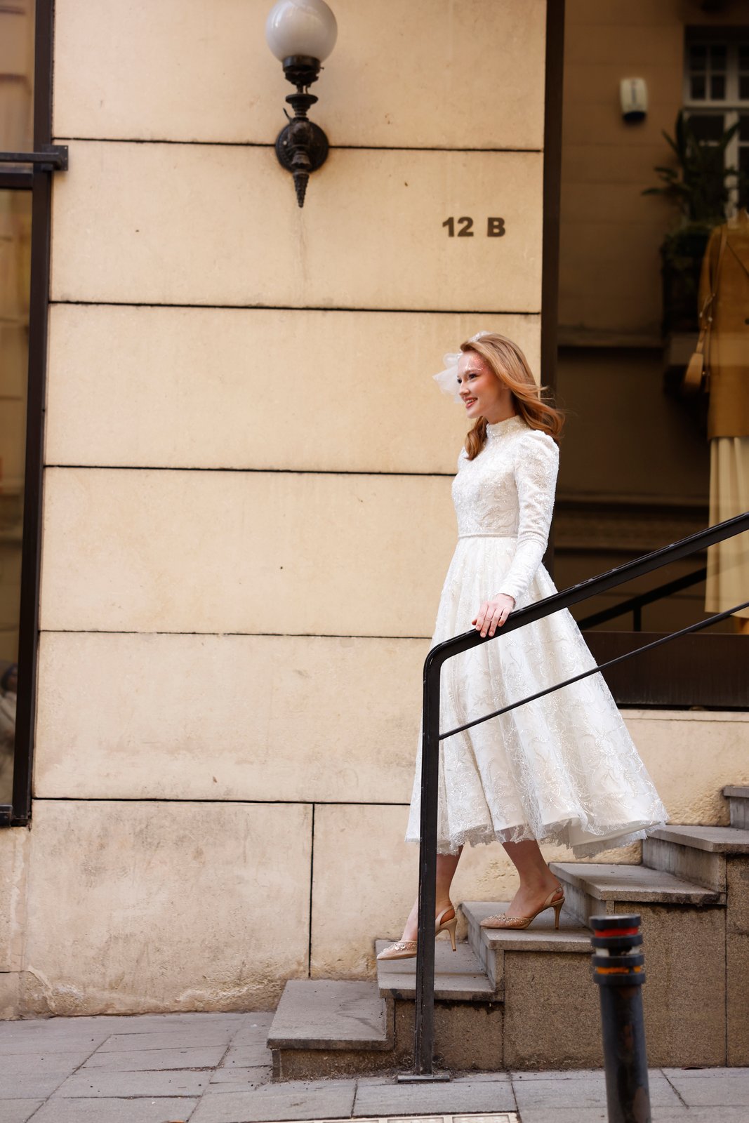 Elfie Dantel Elbise - Beyaz