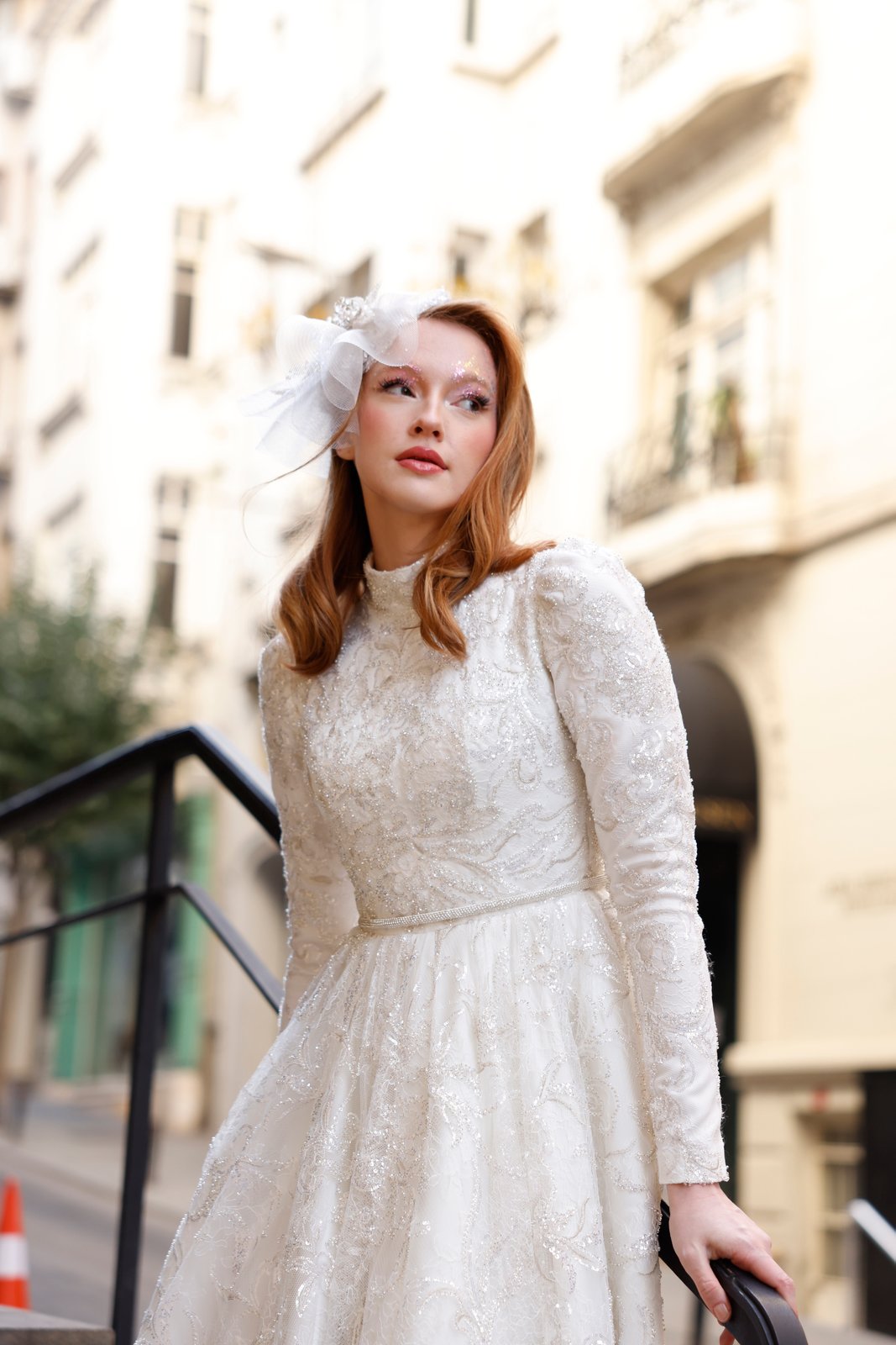 Elfie Dantel Elbise - Beyaz