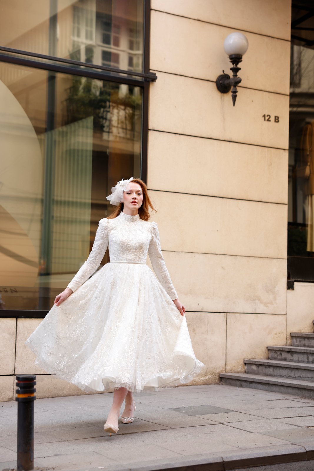 Elfie Dantel Elbise - Beyaz