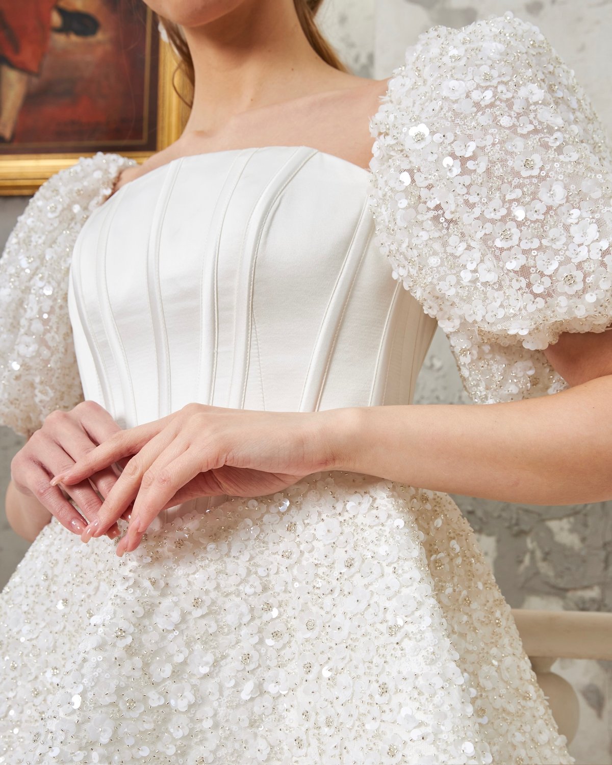 Kiki Korseli Elbise - Beyaz