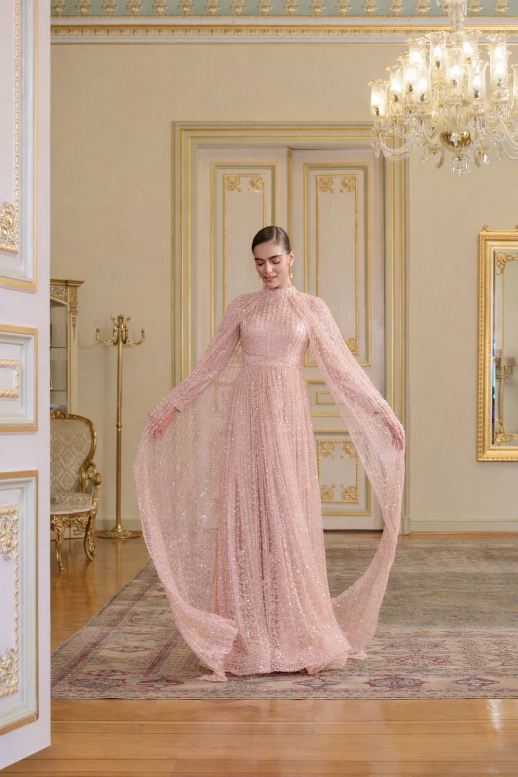 Noah İşlemeli Elbise - Pembe