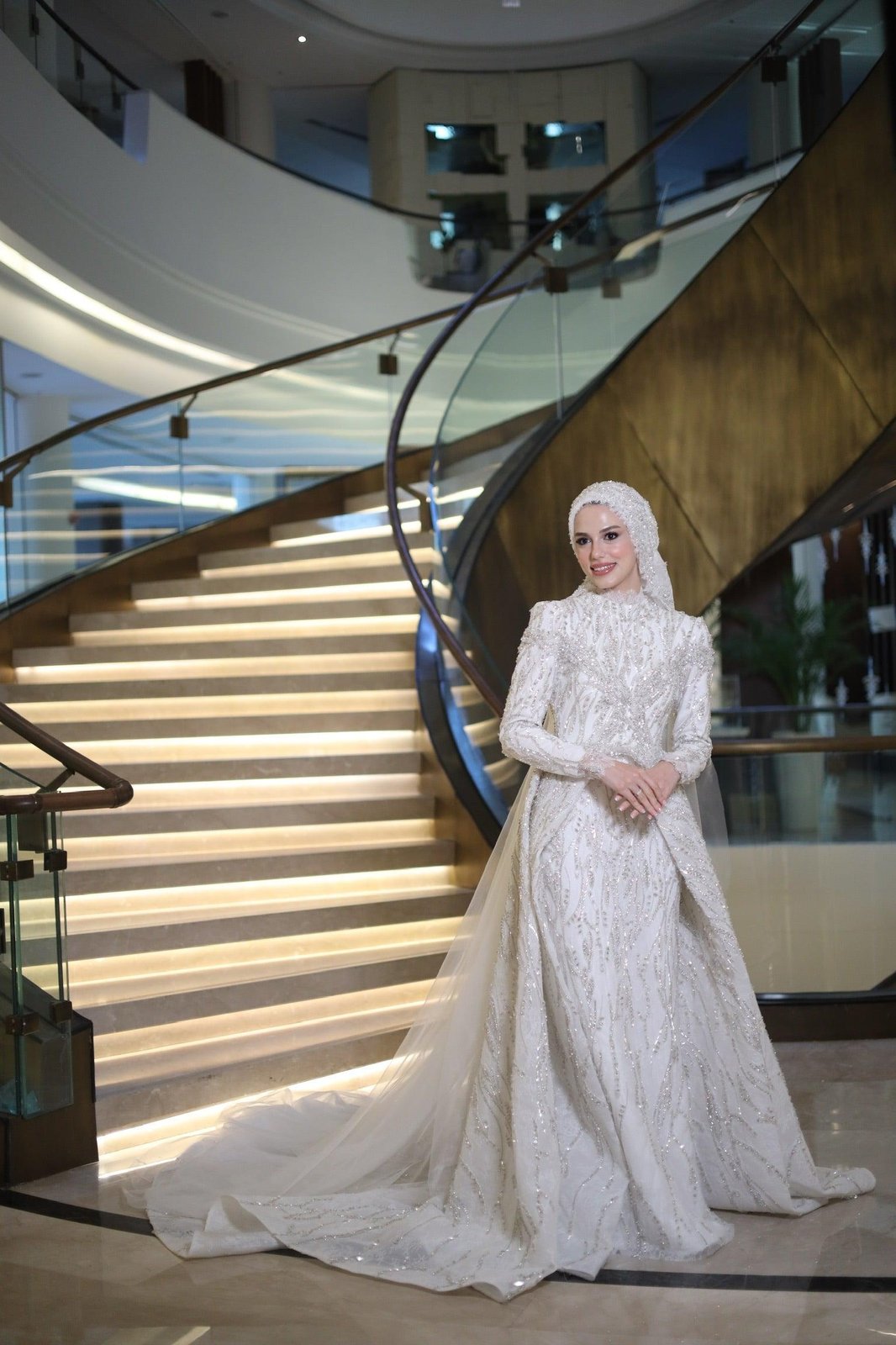 Nile Kasnak Gelinlik - Beyaz