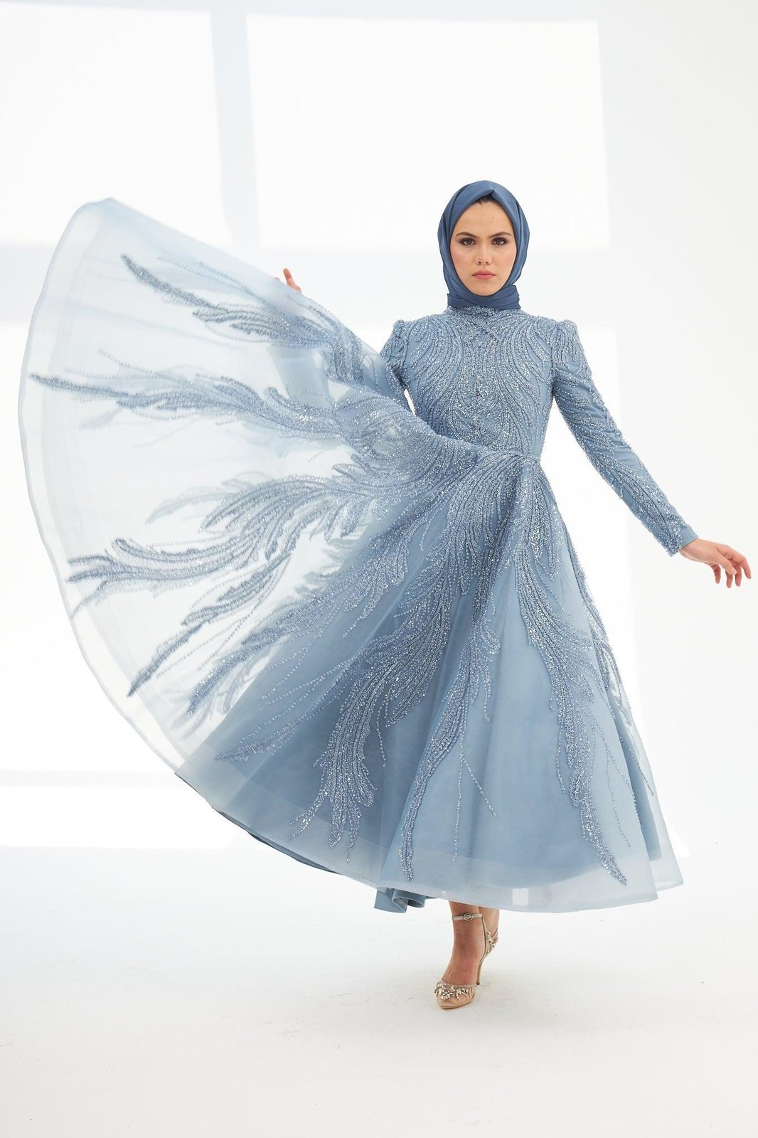 Bianca Midi Boy Elbise - Mavi