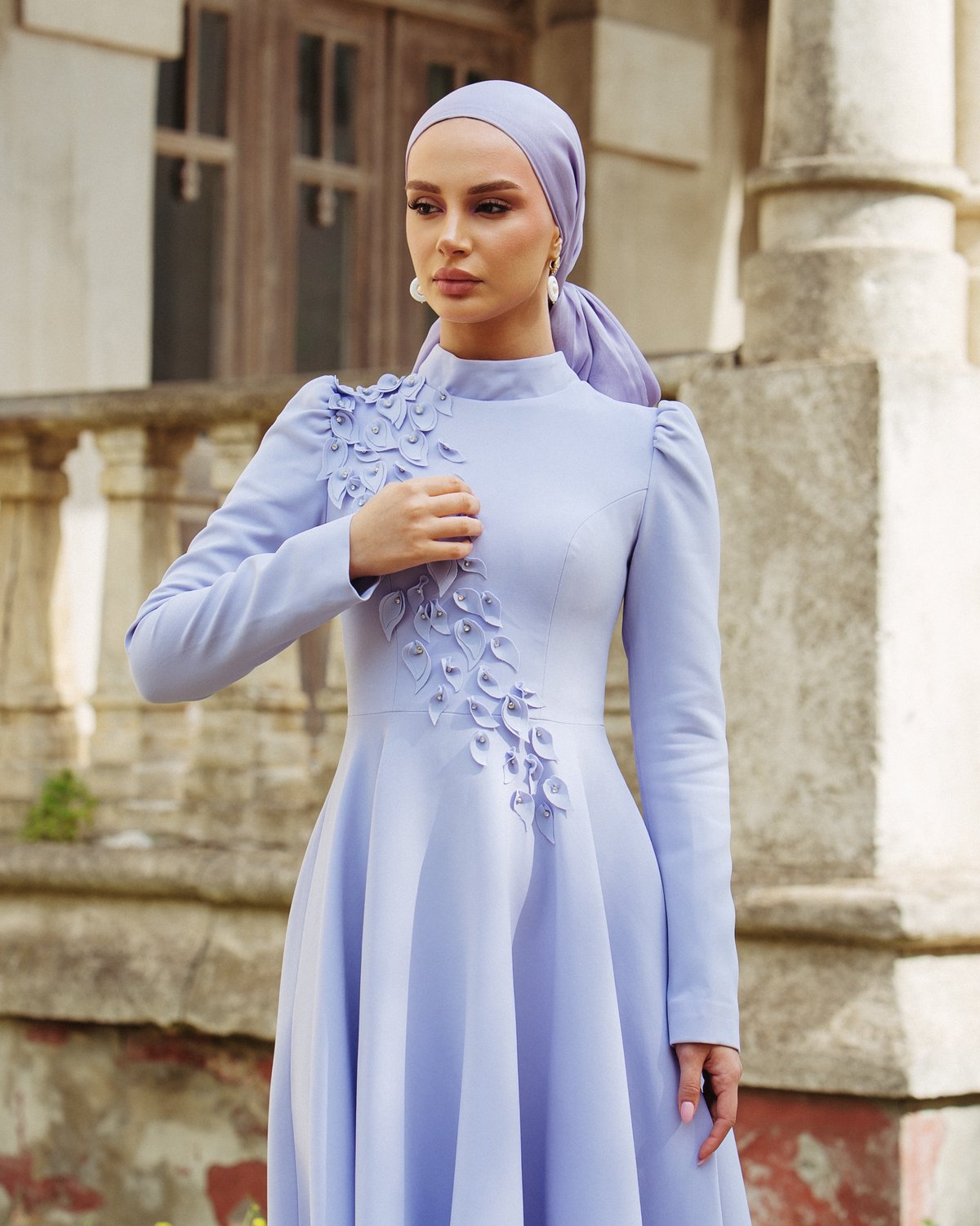 Spada Midi Boy Elbise - Lila