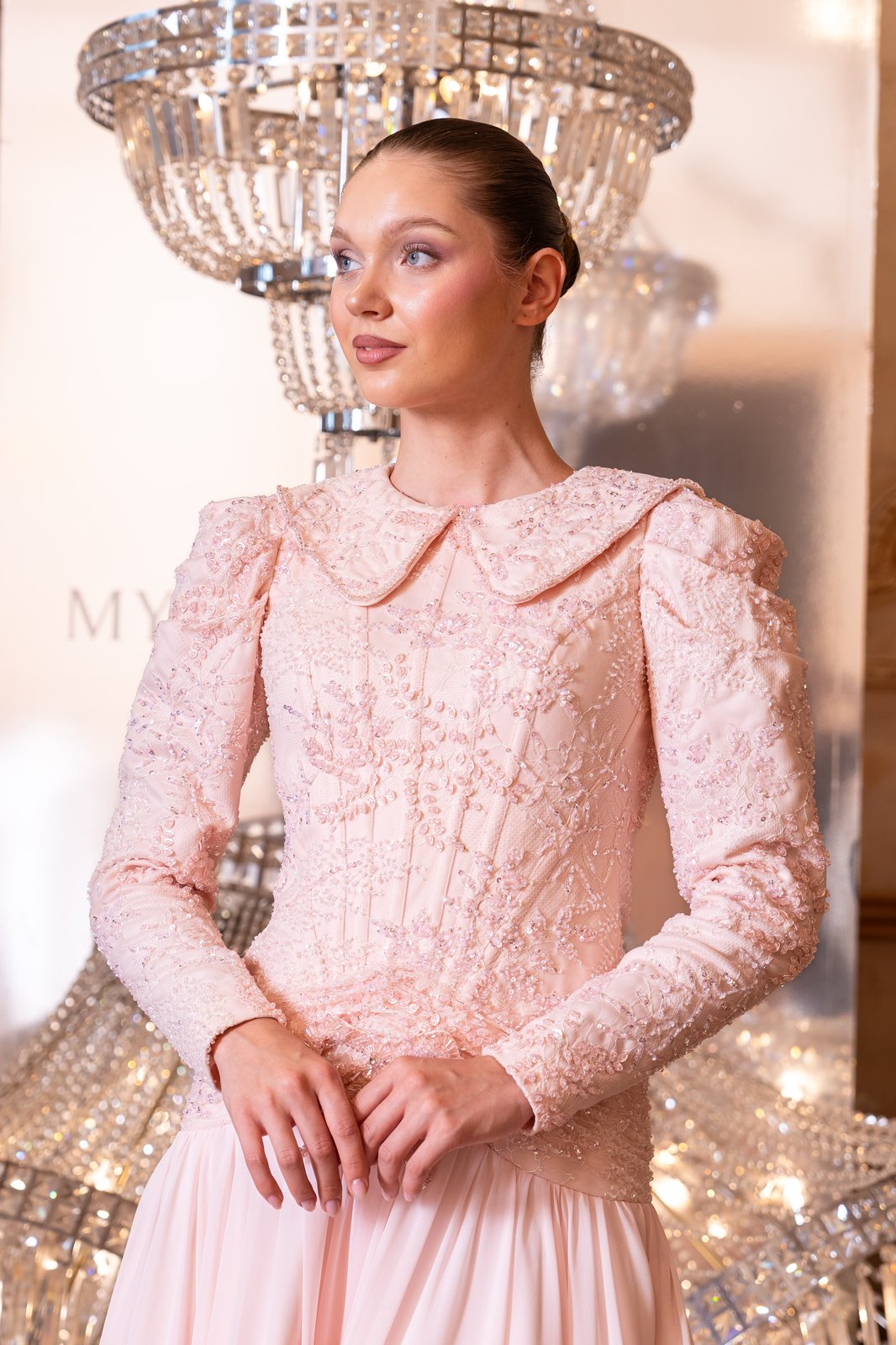 Eloise Yaka Detaylı Elbise - Pembe