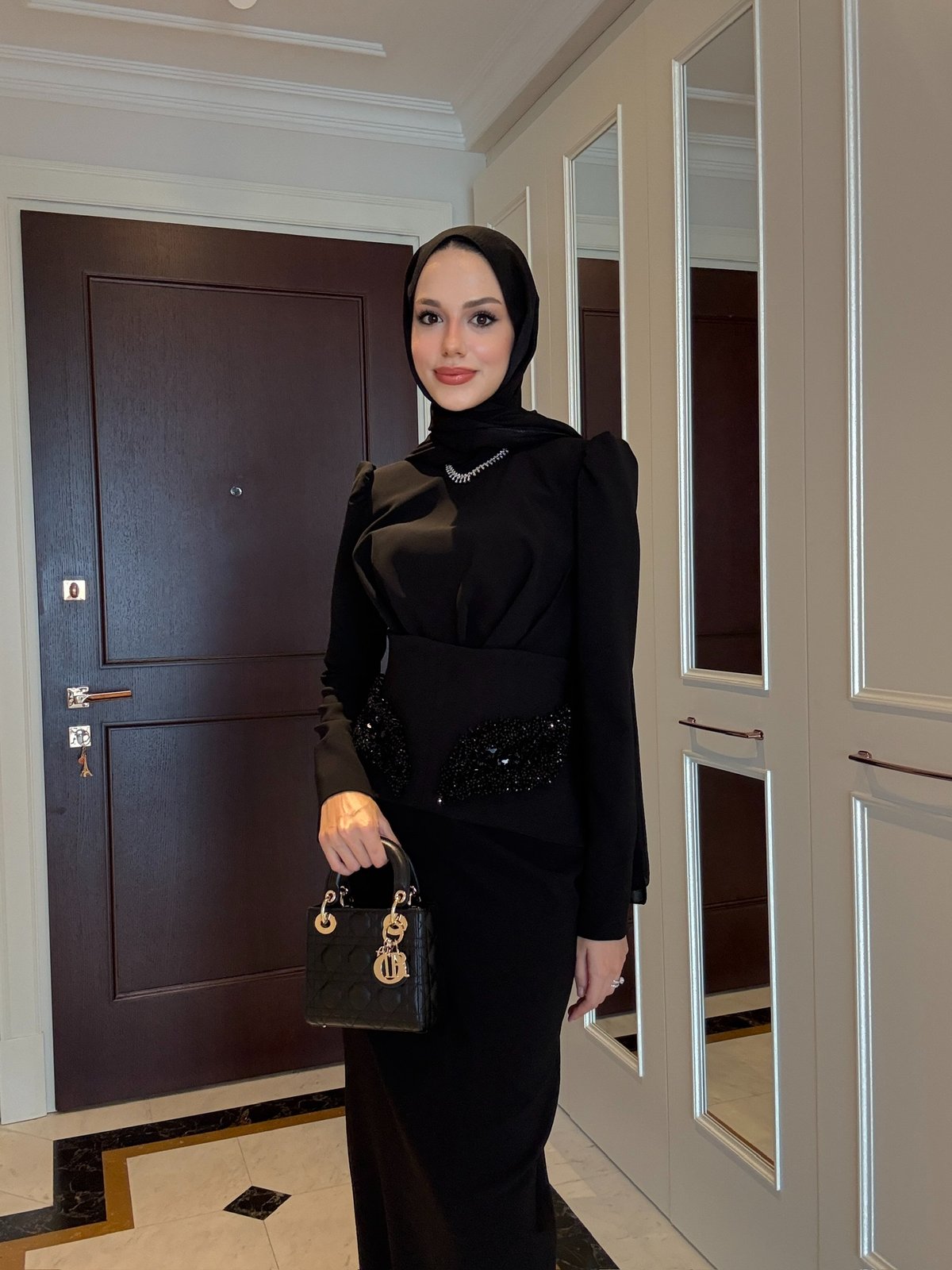 Noir Korseli Elbise - Siyah