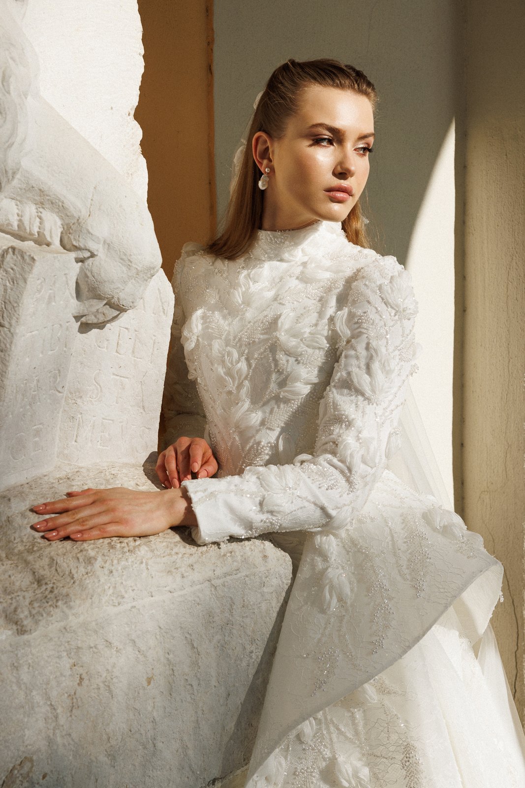 Audrey Kuyruklu Gelinlik - Beyaz