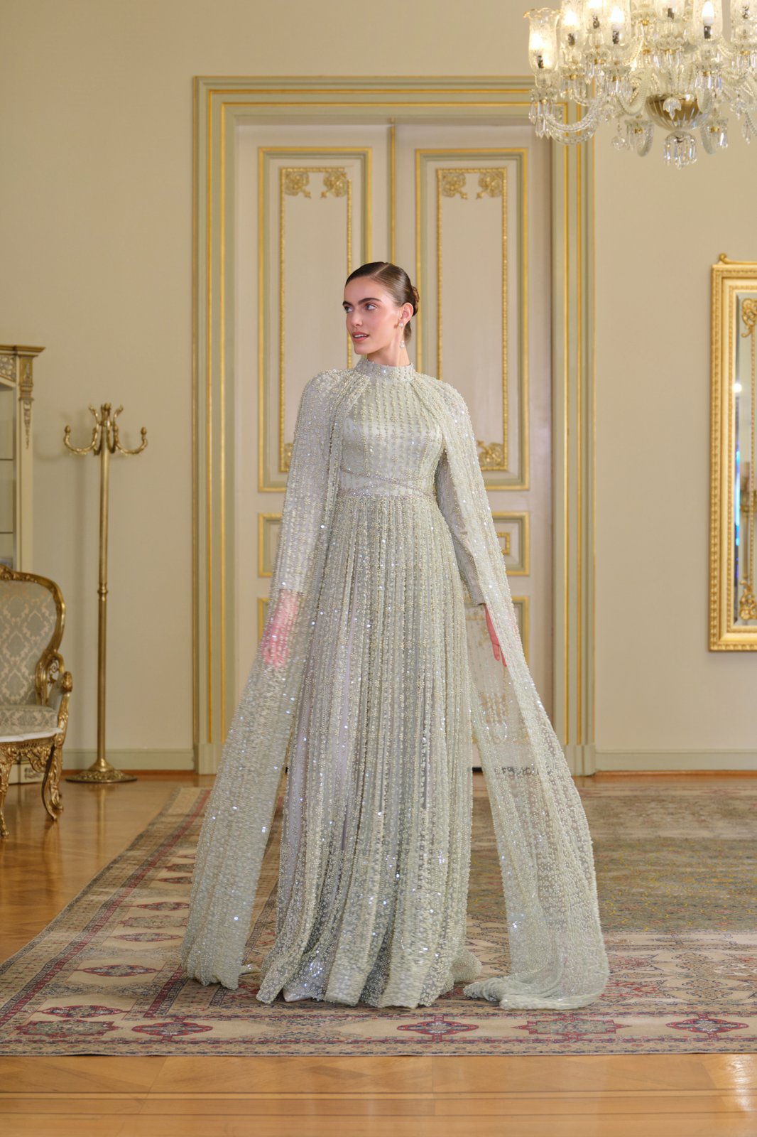 Noah İşlemeli Elbise - Yeşil