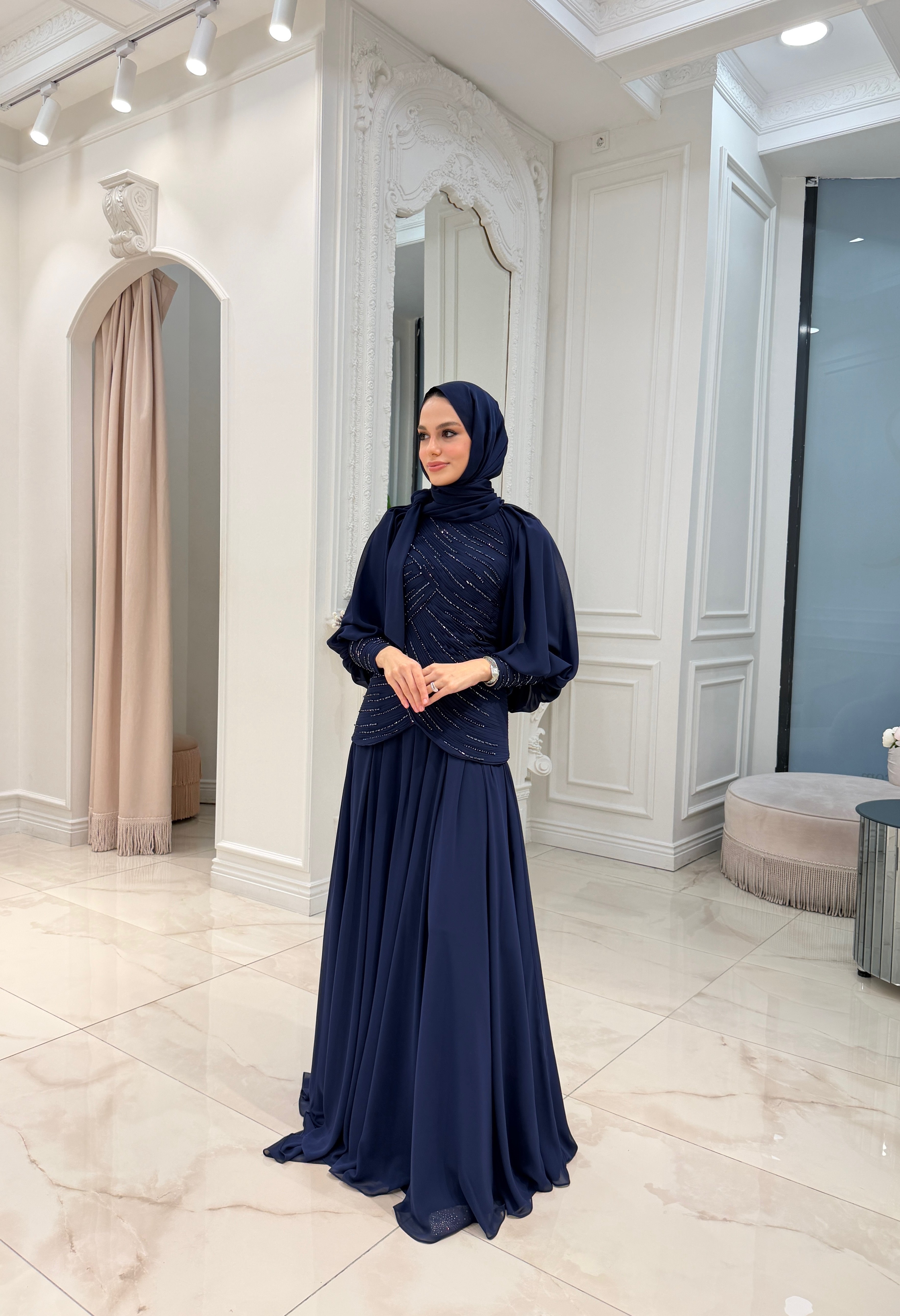 Fancy Drapeli Elbise