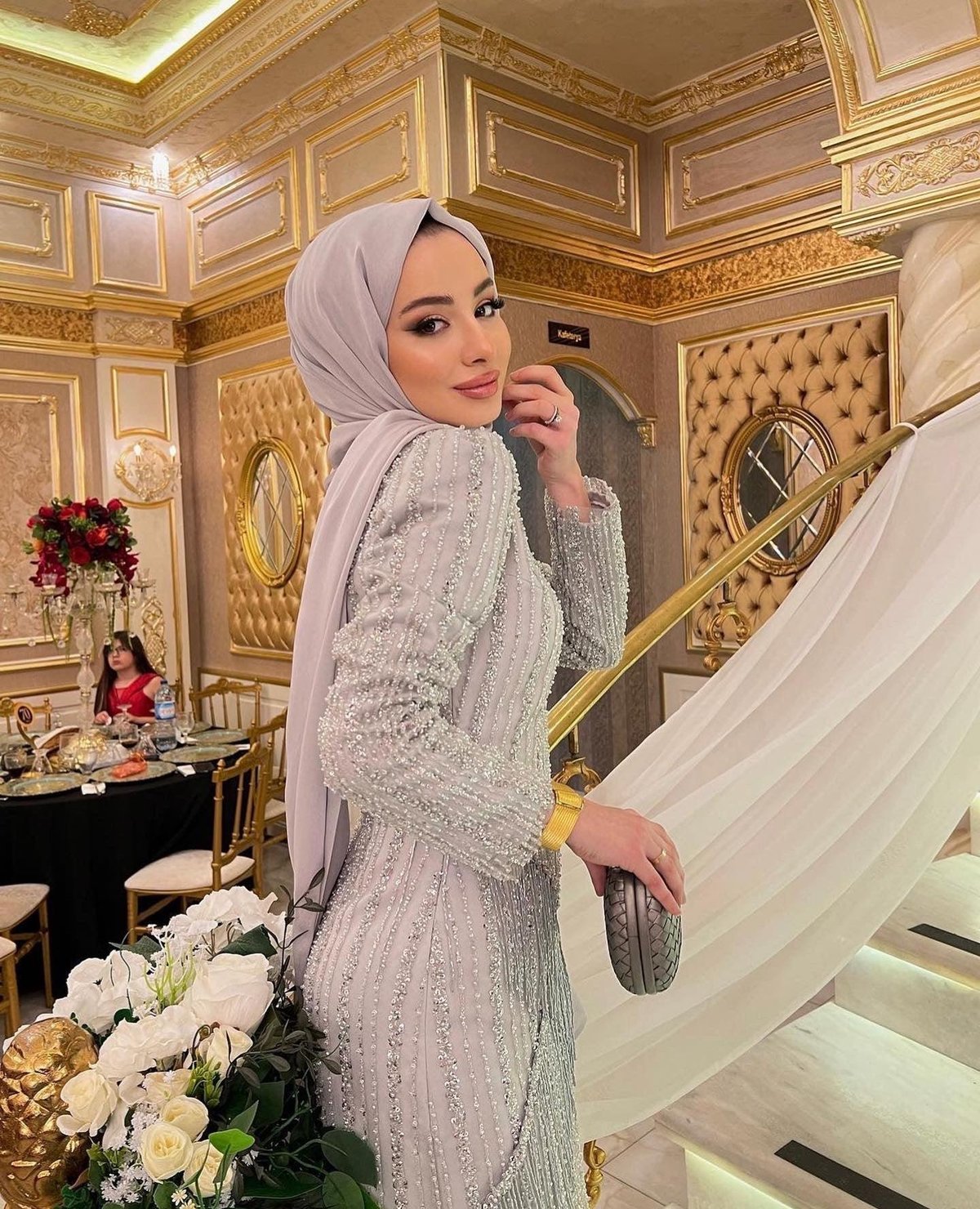 Rita Püsküllü Elbise - Gri