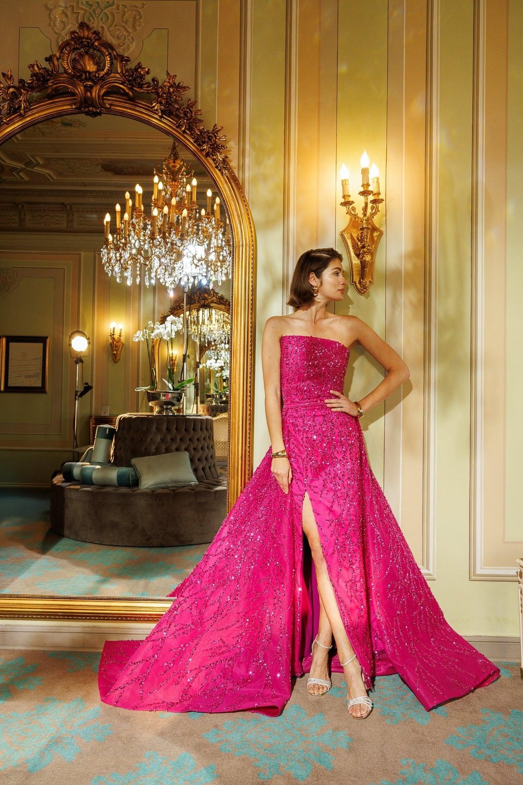 Vanessa Kuyruklu Elbise - Fuşya