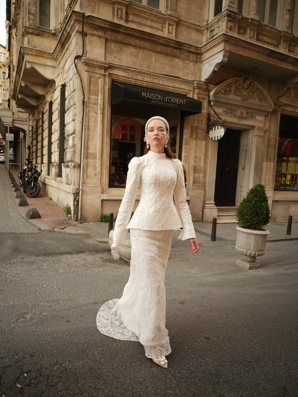 Bohem Korseli Elbise - Beyaz