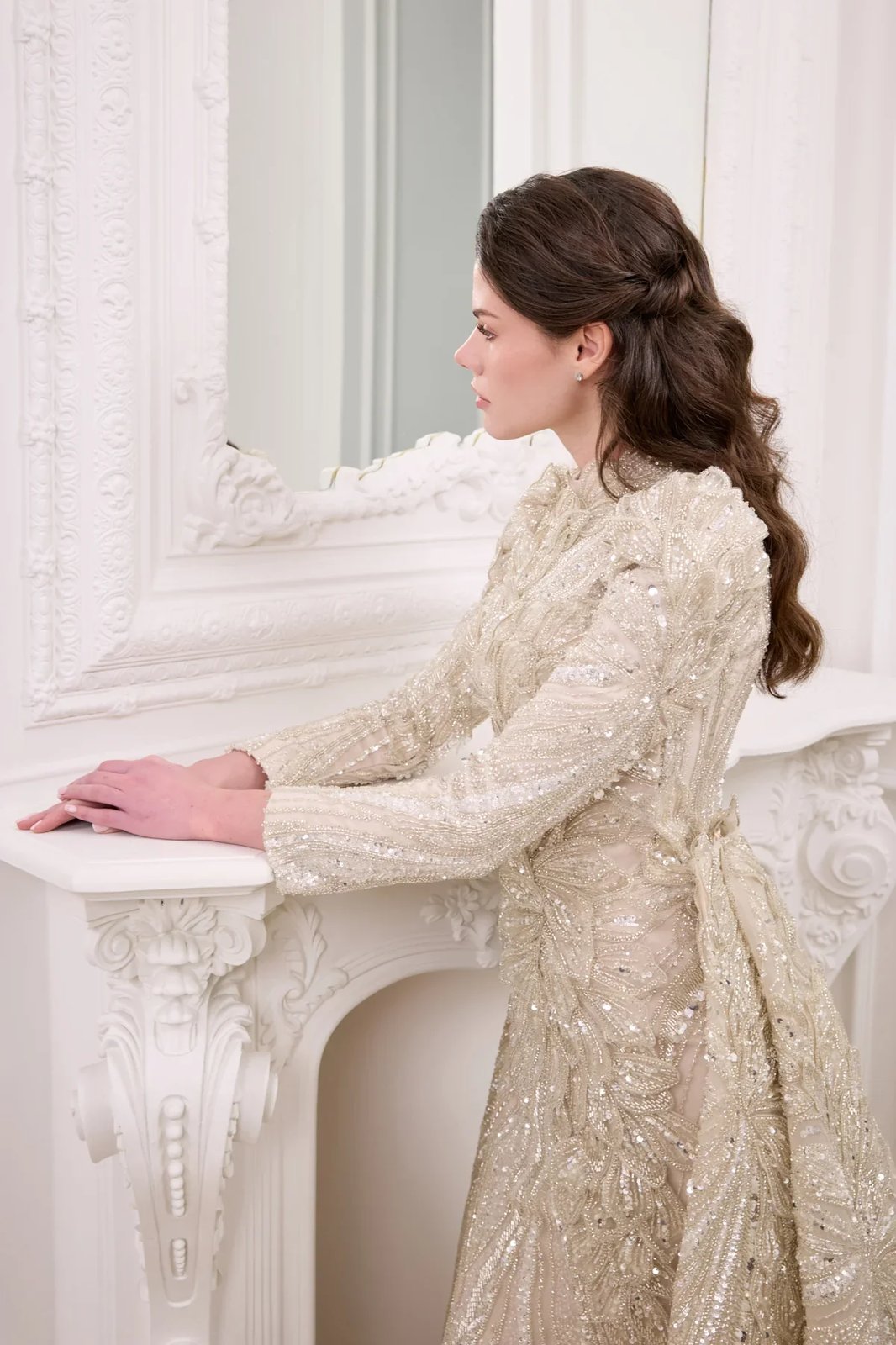 Nova Kuyruklu Elbise - Bej