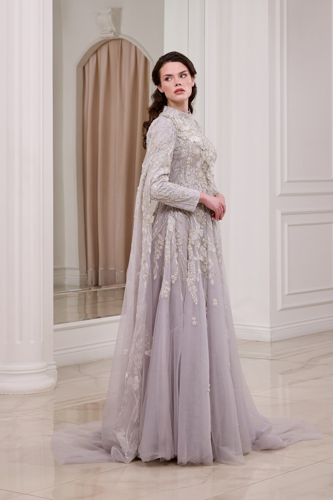 Bloom Kasnak Elbise - Gri