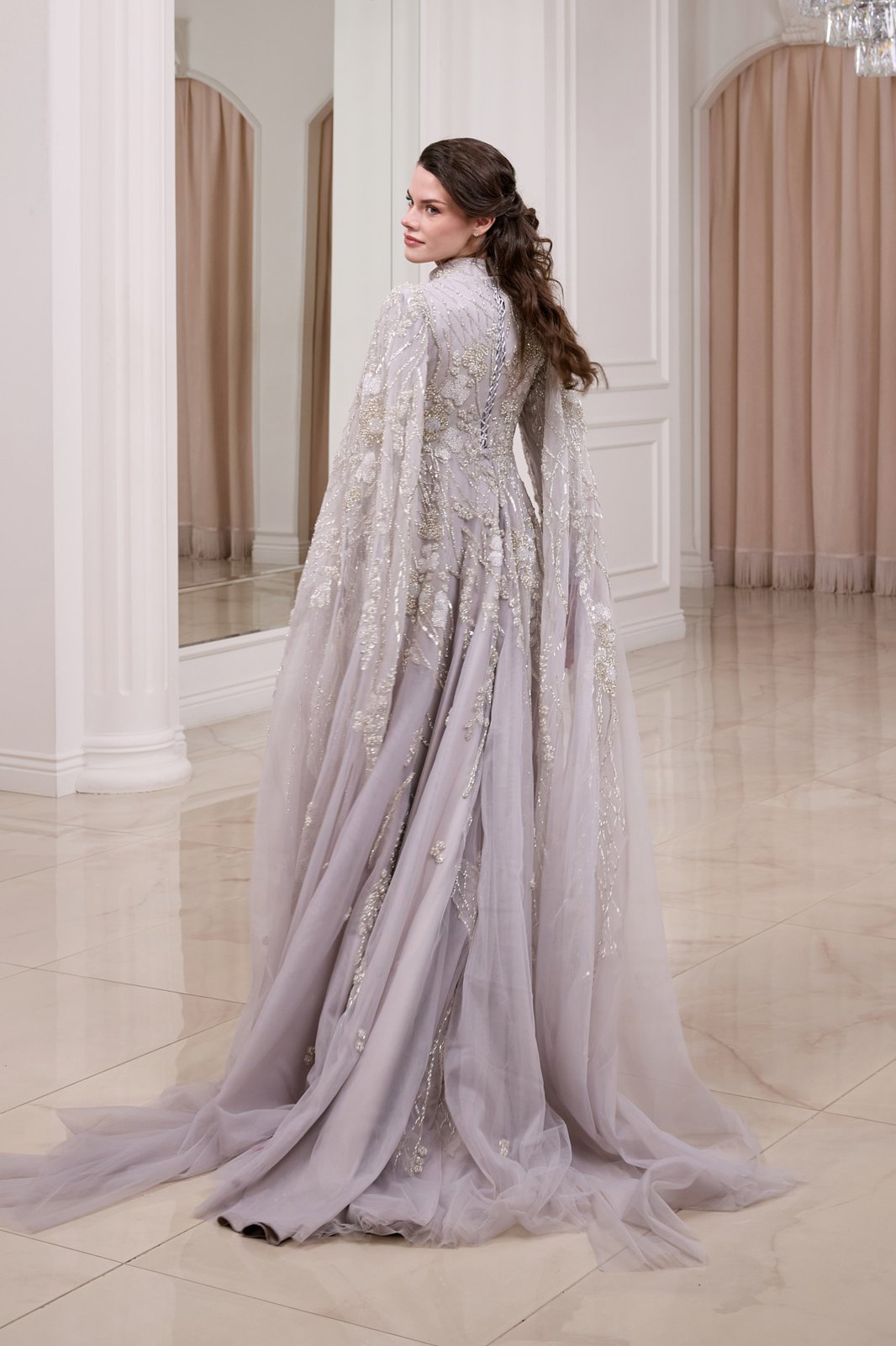 Bloom Kasnak Elbise - Gri