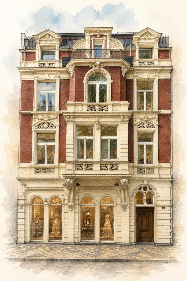 Illustration unserer Boutique Düsseldorf