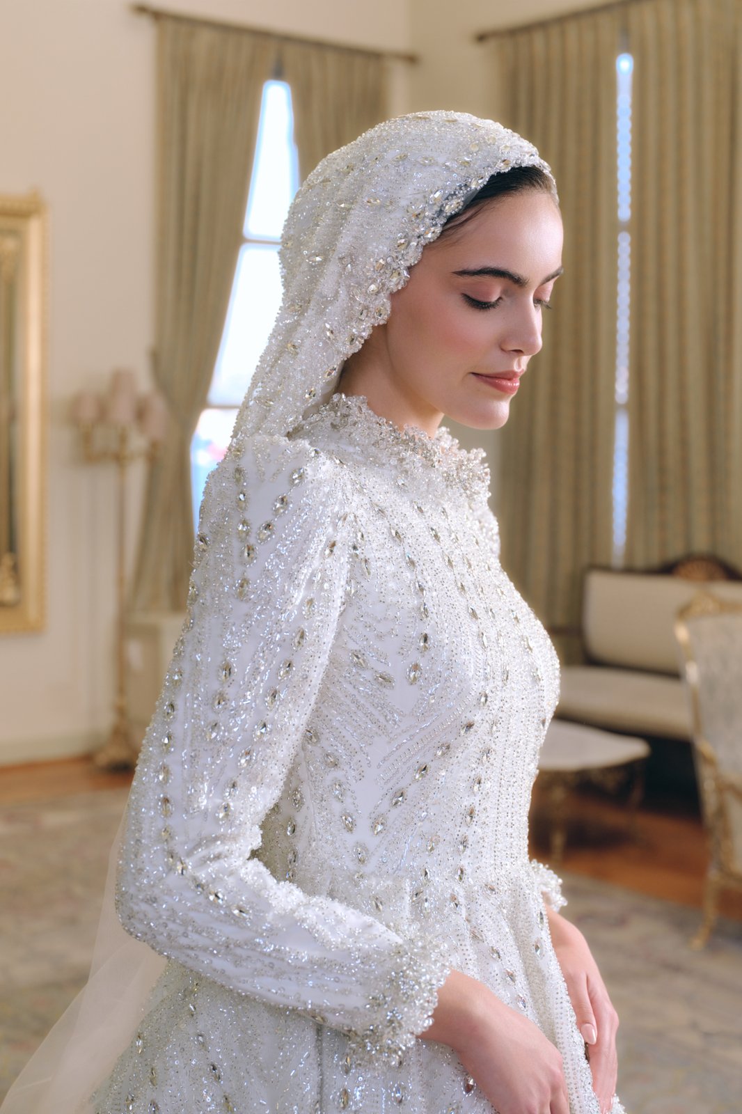 Morgane Kasnak Gelinlik - Beyaz