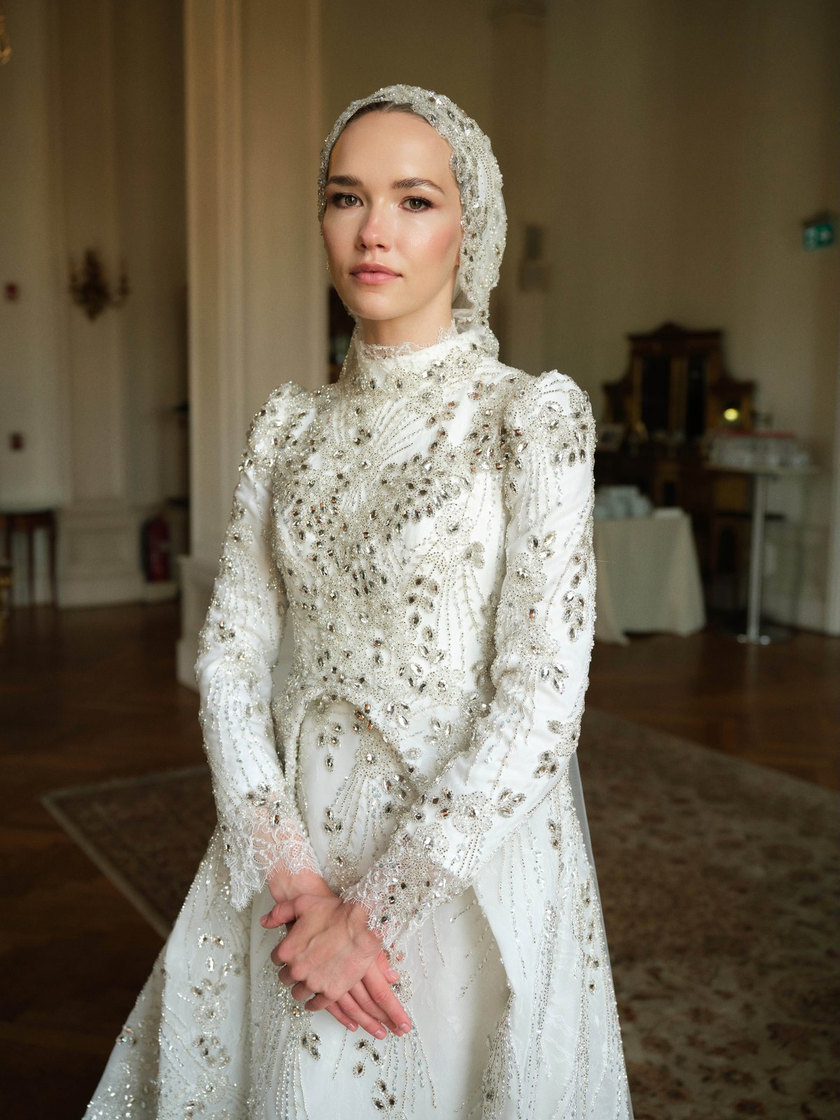 Nile Kasnak Gelinlik II - Beyaz