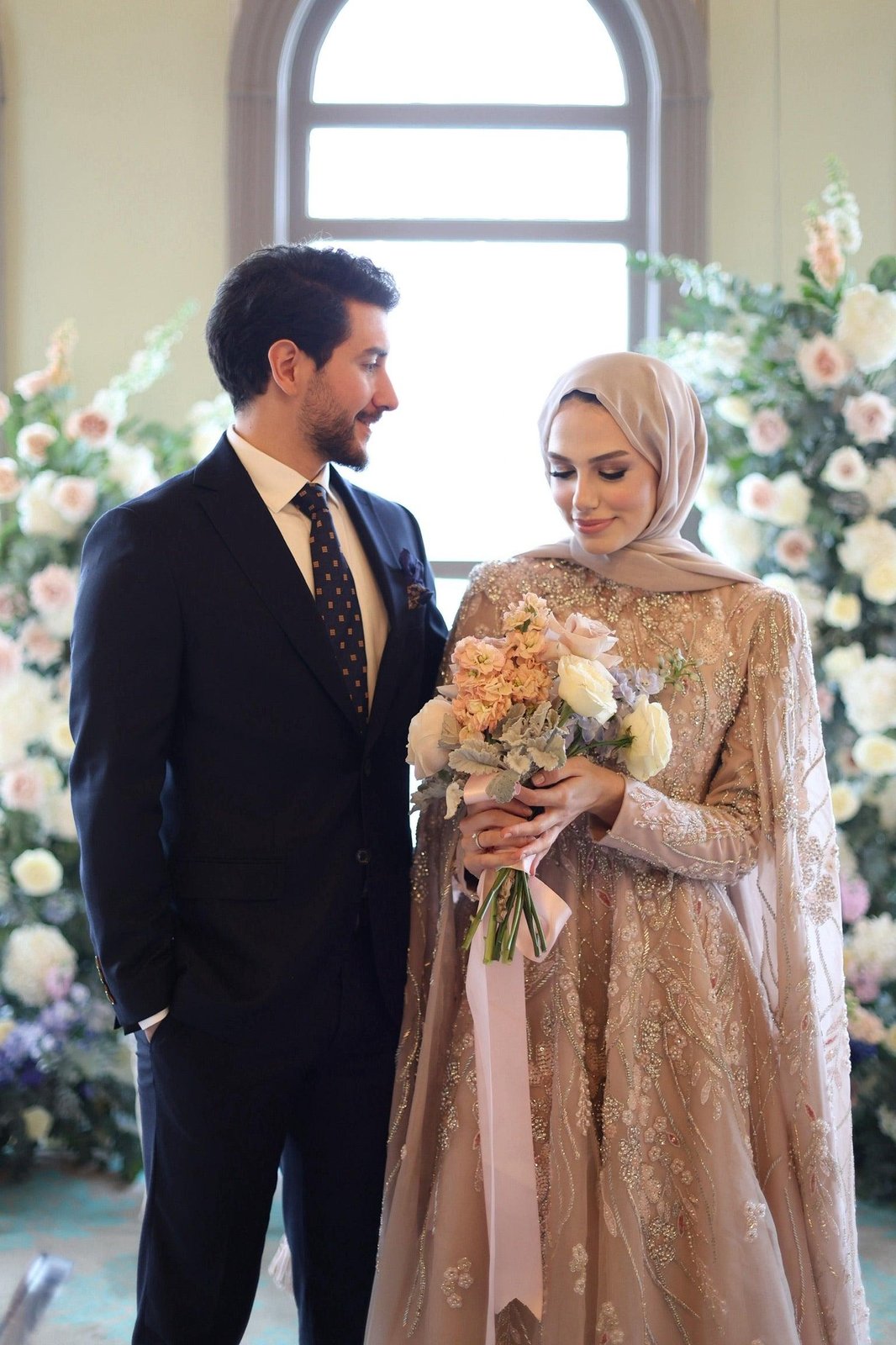 Bloom Kasnak Elbise - Pudra