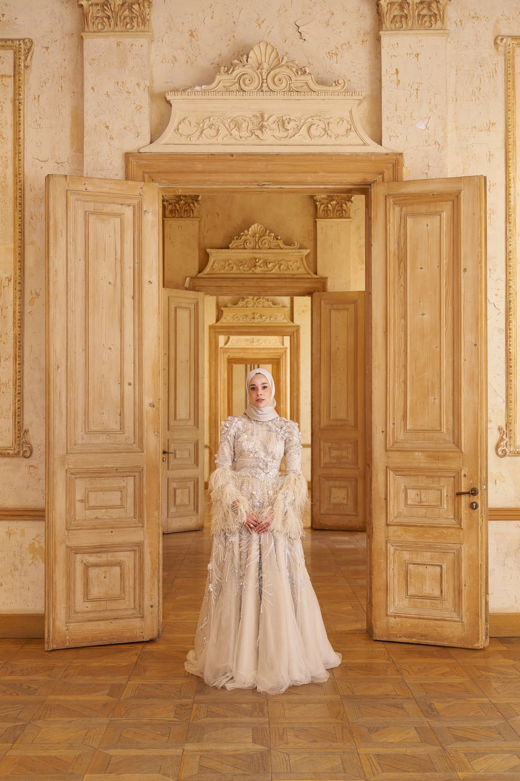Muse Tüylü Elbise - Ekru