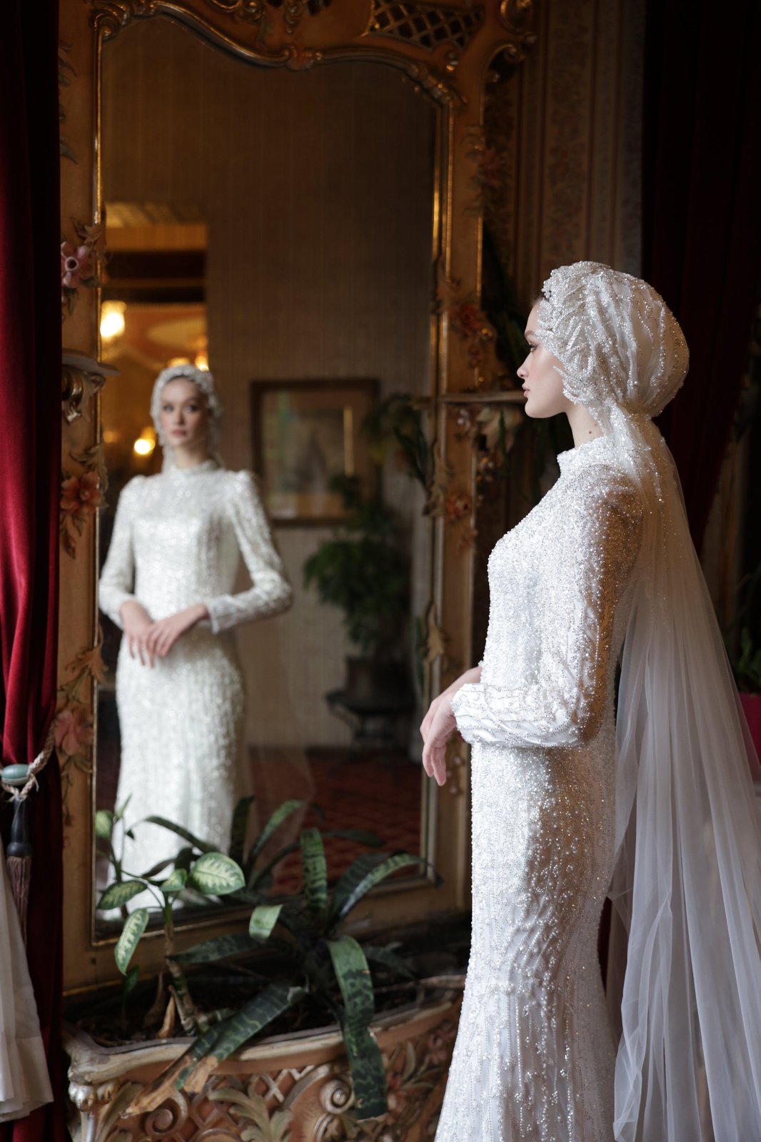 Oscar Kuyruklu Gelinlik - Beyaz