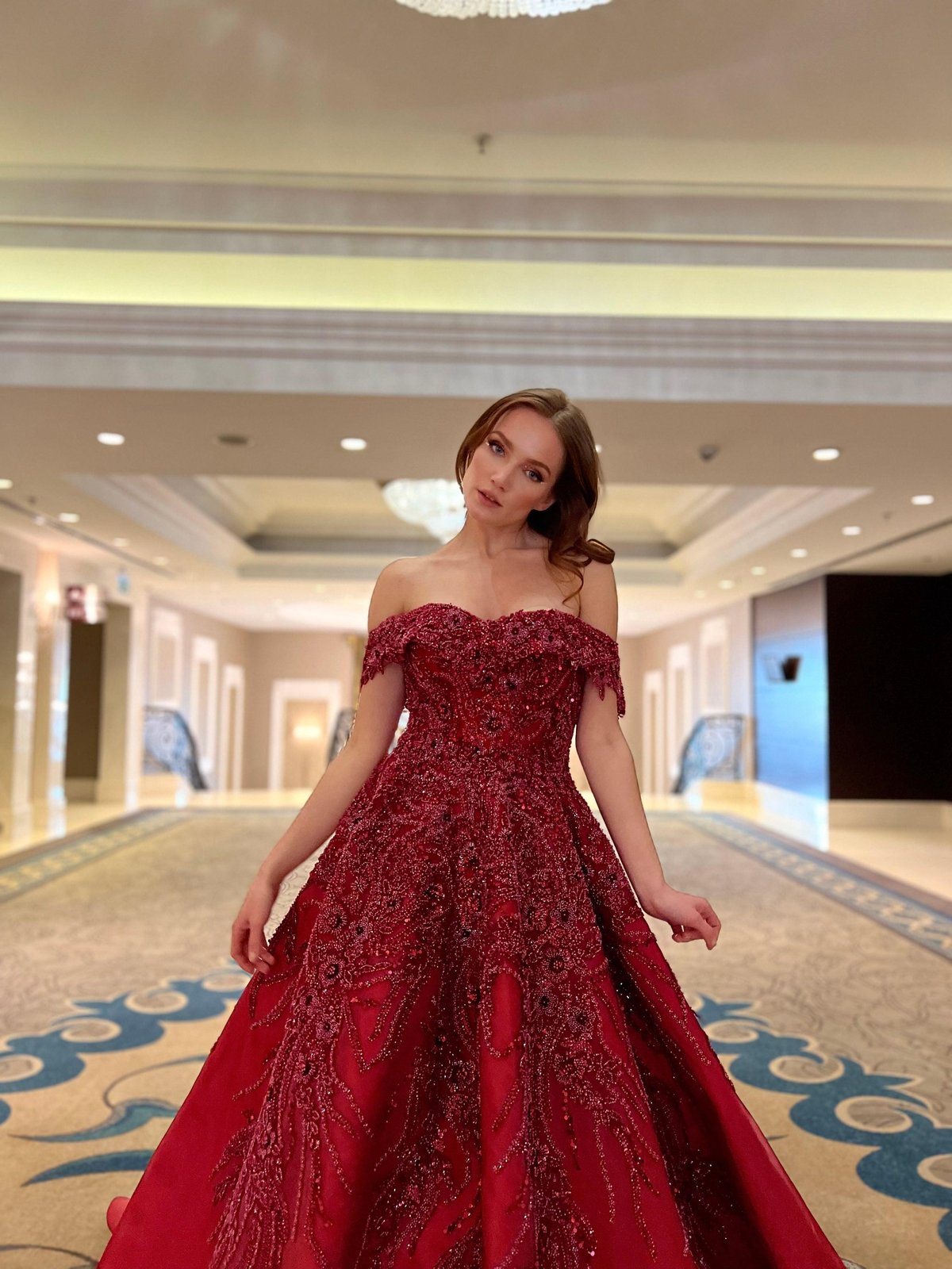 Queen Straplez Elbise - Bordo