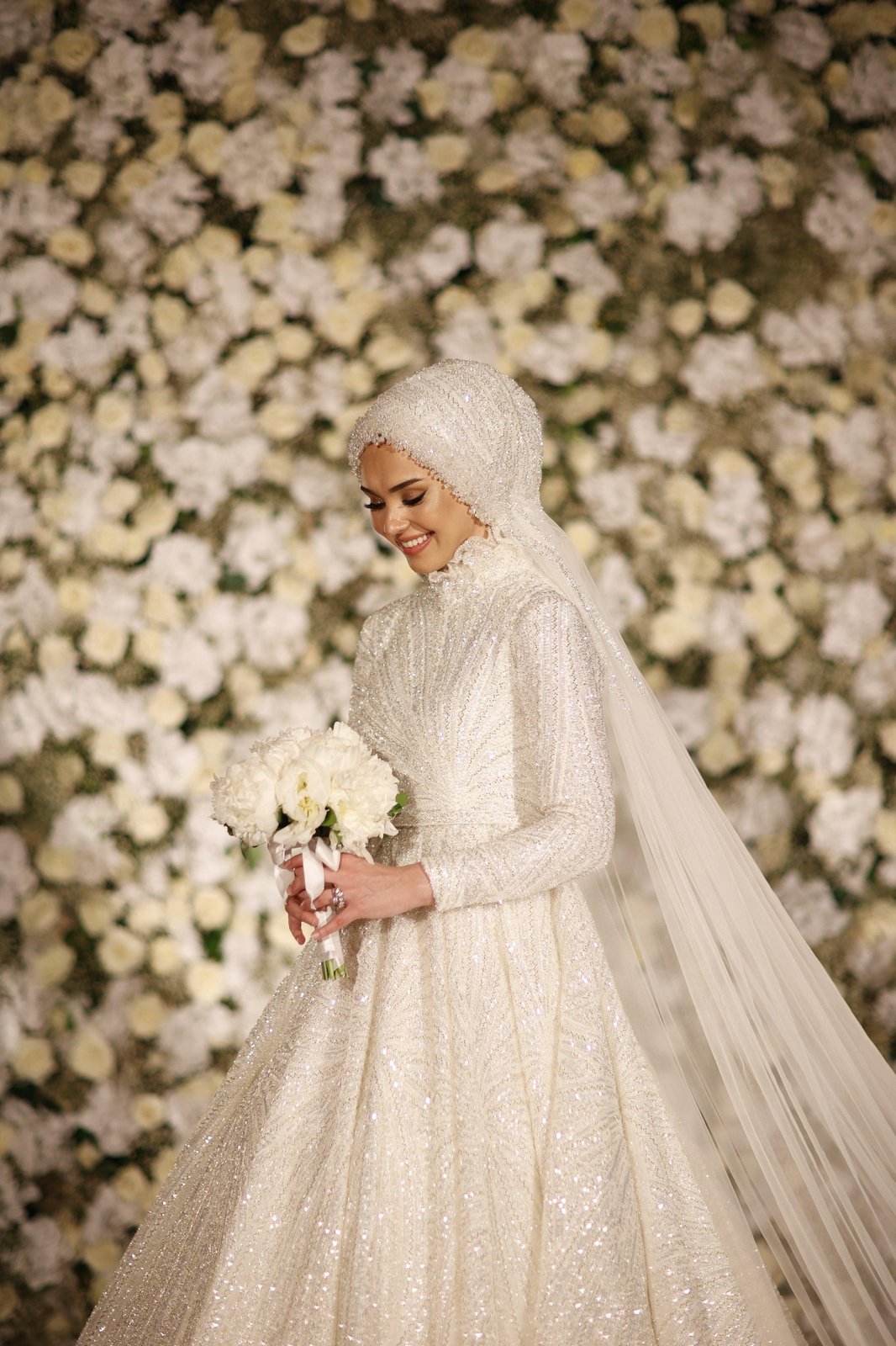 Sienna İşlemeli Gelinlik - Beyaz