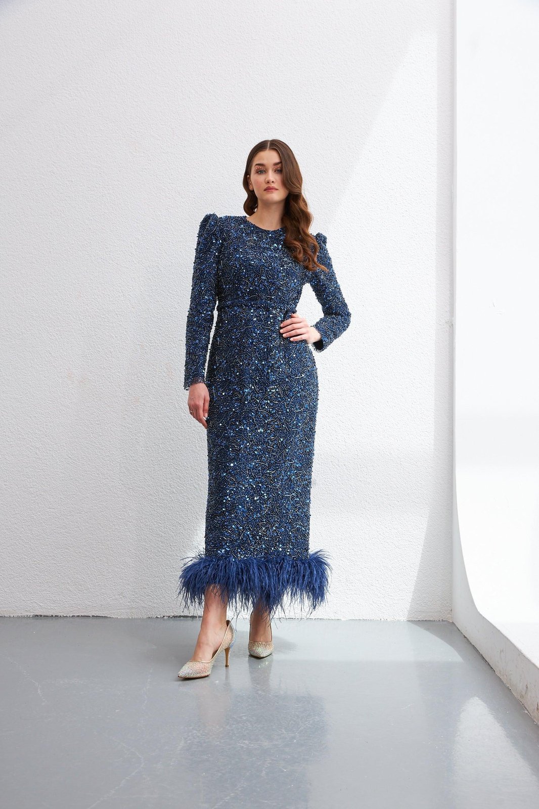 Alessa Kalem Elbise - Lacivert