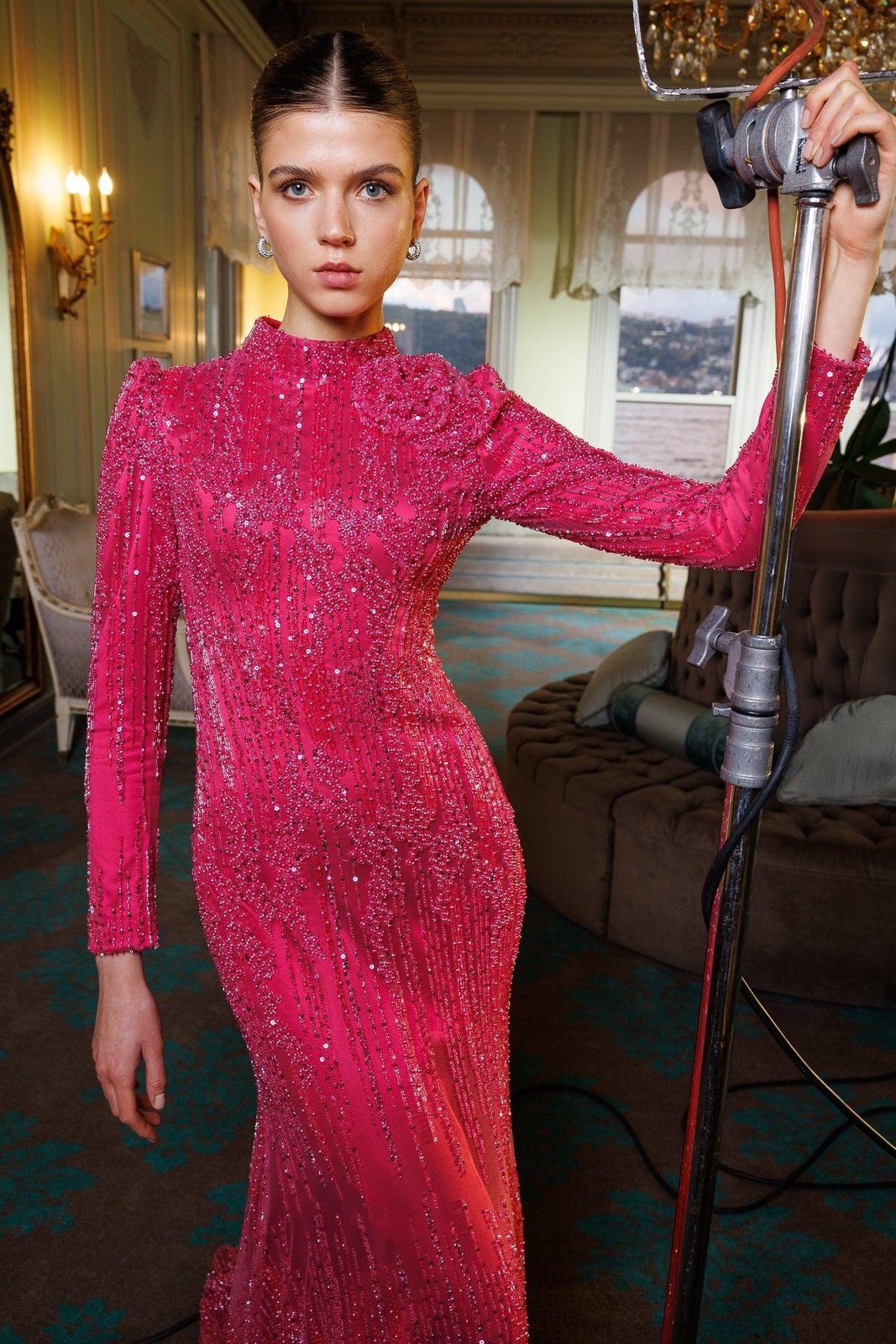 Eternal Kuyruklu Elbise - Fuşya