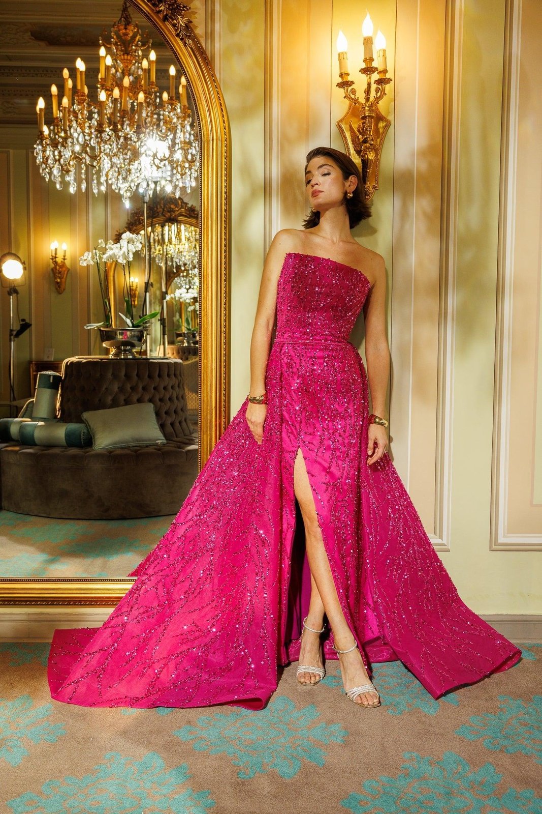 Vanessa Kuyruklu Elbise - Fuşya