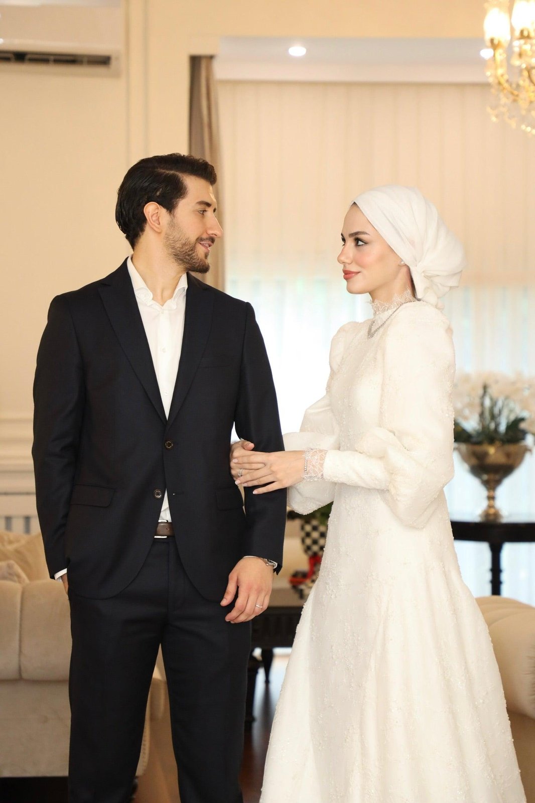 Glam Lez Dantel Gelinlik - Beyaz