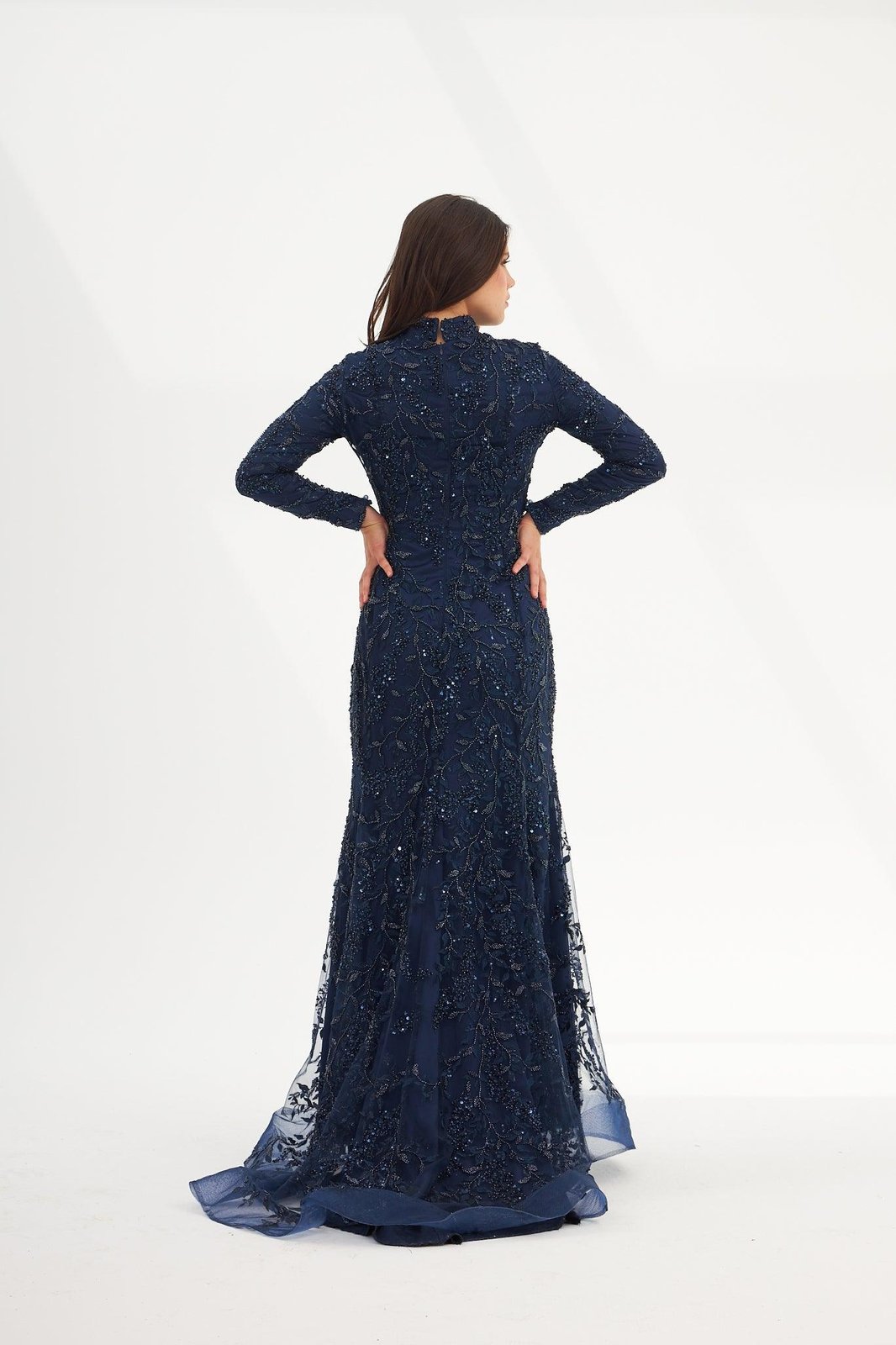 Galaxy Balık Elbise - Lacivert