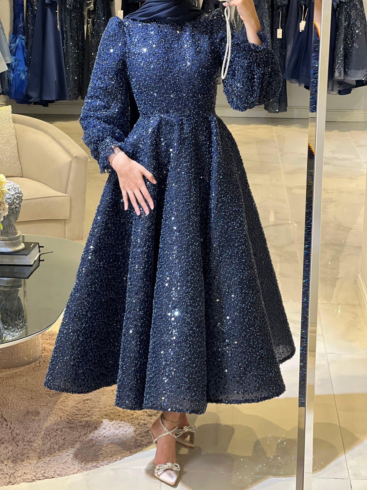 Eva Midi Boy Elbise - Lacivert