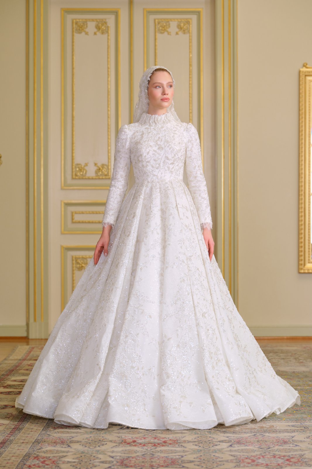 Serande Dantel İşlemeli Gelinlik - Beyaz