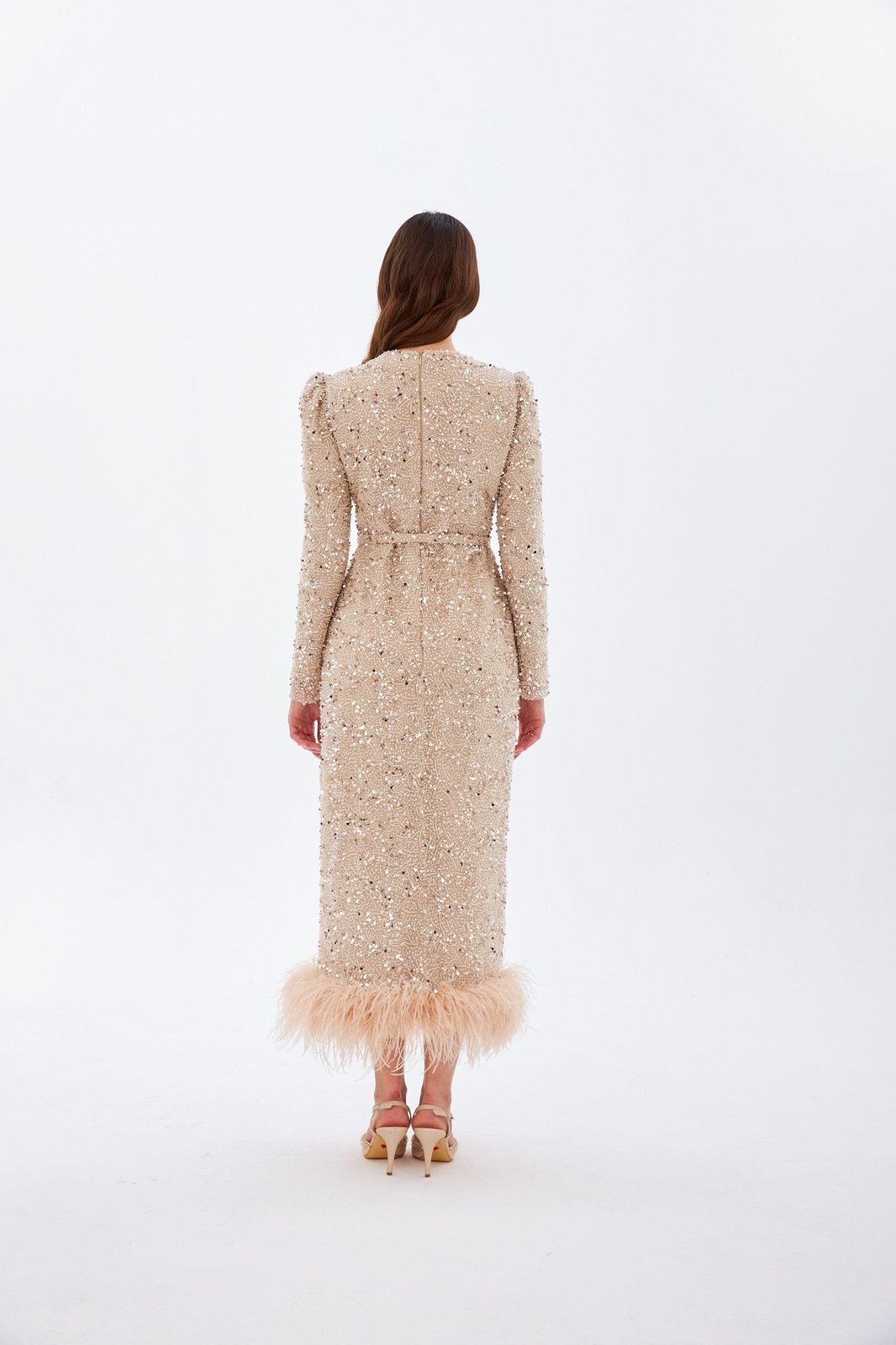 Alessa Kalem Elbise - Bej