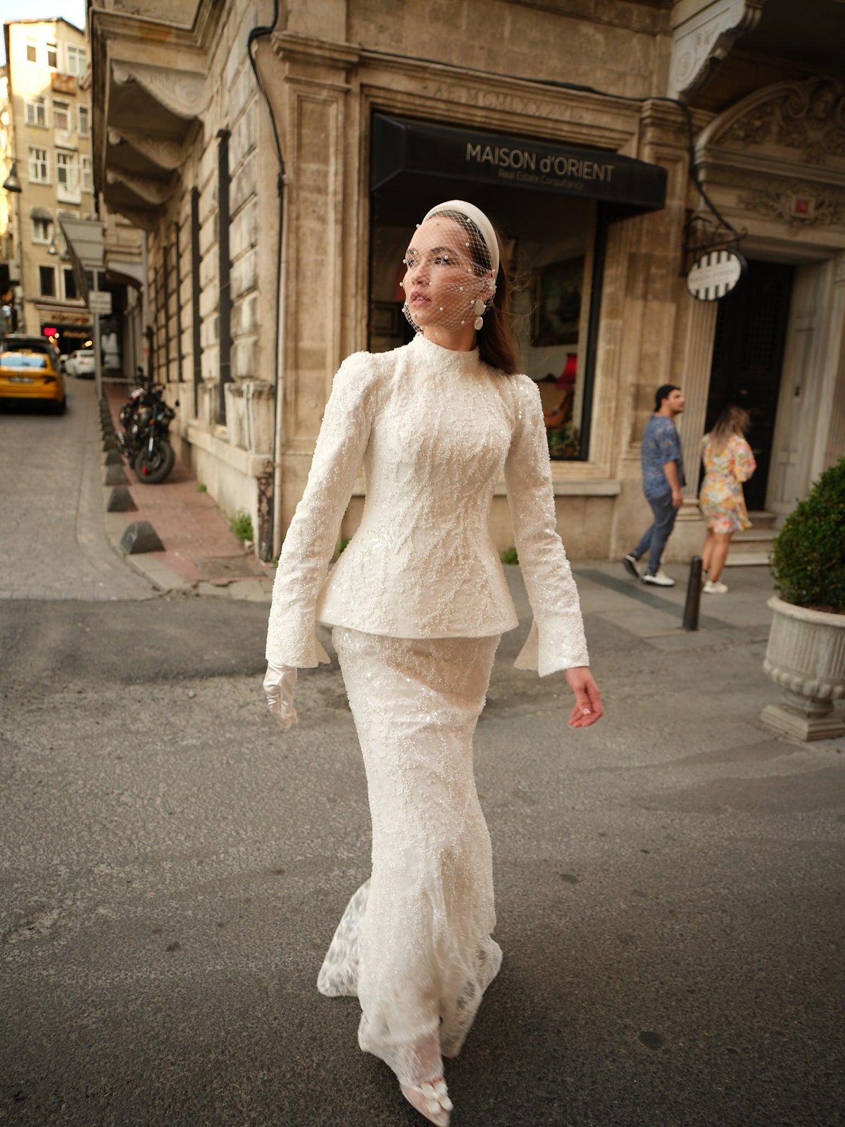 Bohem Korseli Elbise - Beyaz