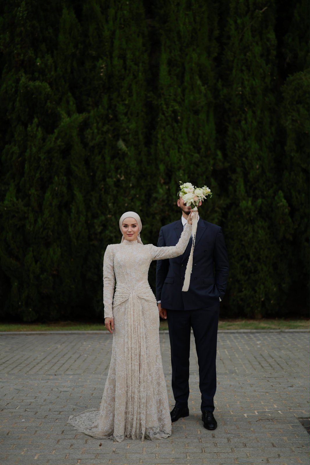 Ophelia Franzsız Dantel Elbise - Bej
