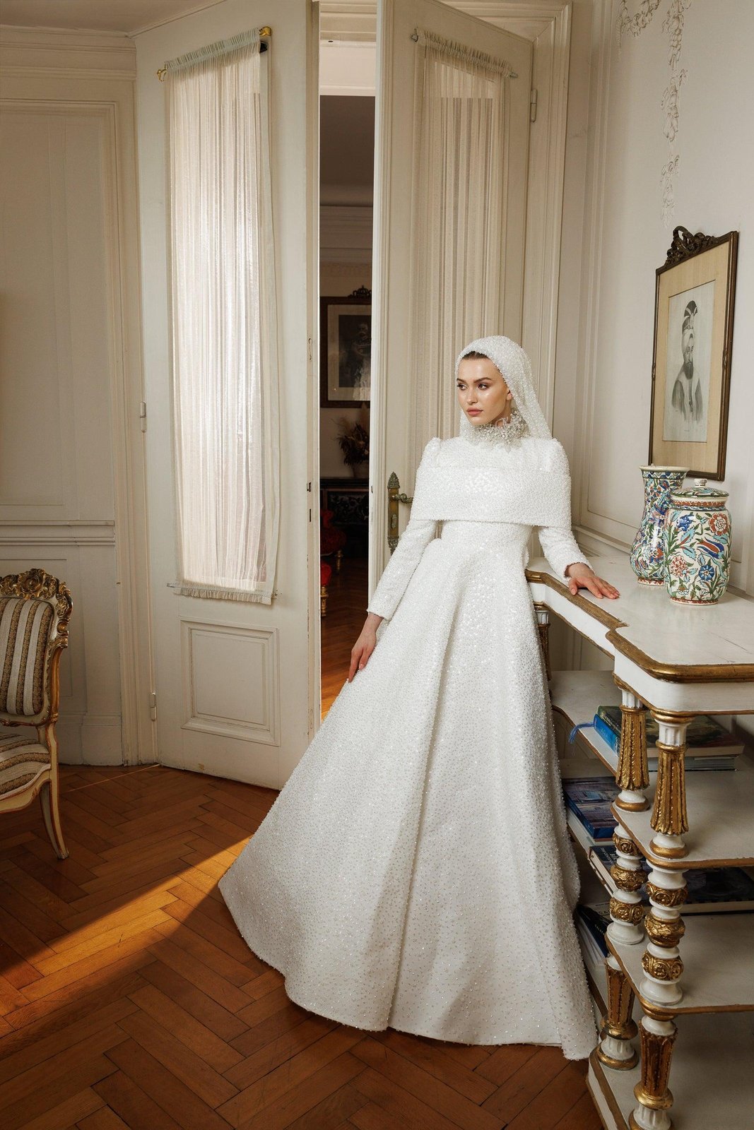 Ashley Omuz Detaylı Gelinlik