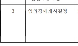 임의경매개시결정