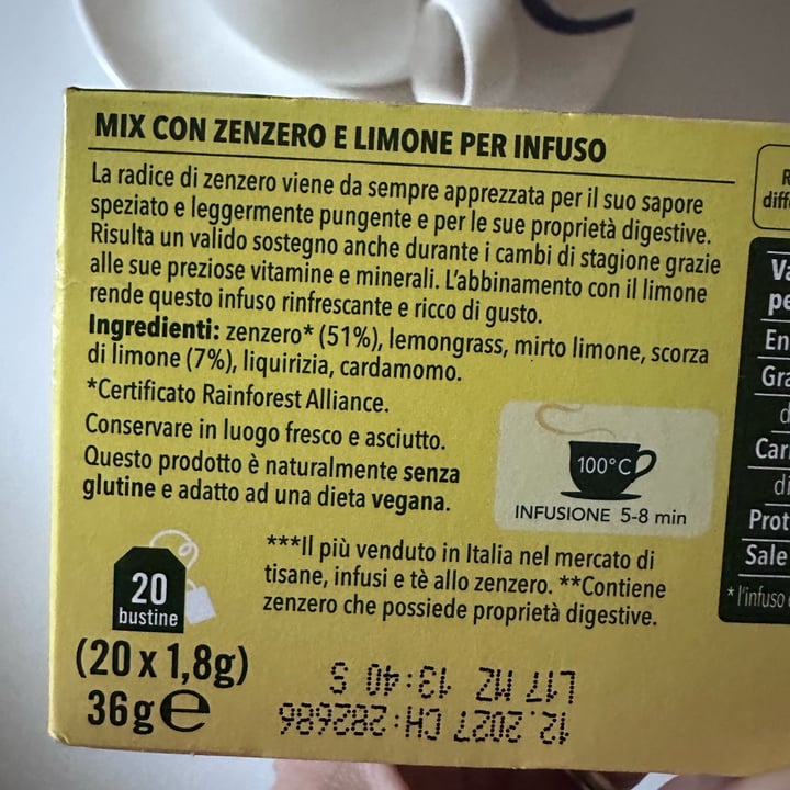 photo of Pompadour Infuso zenzero e limone shared by @babette on  05 Feb 2025 - review