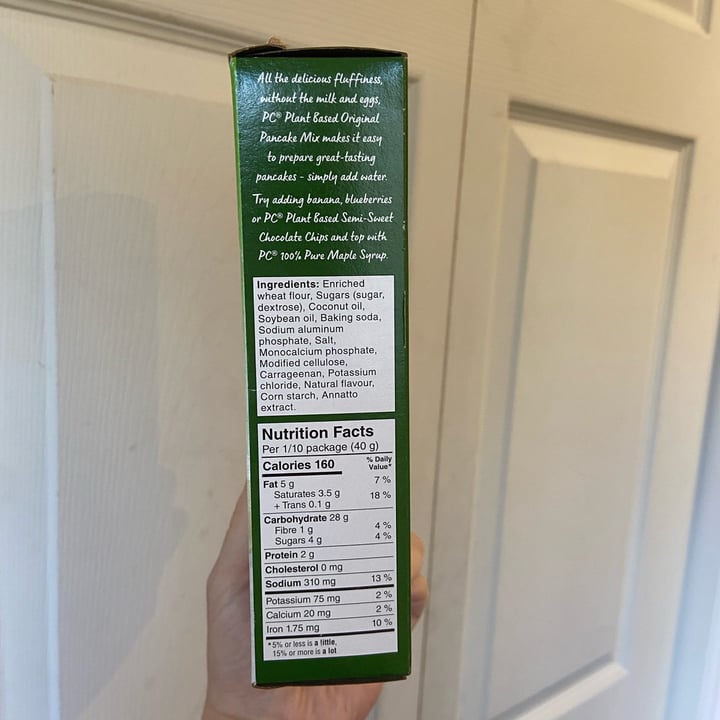 photo of President's Choice Plant Based Original Pancake mix shared by @veggie-meg on  28 Apr 2024 - review