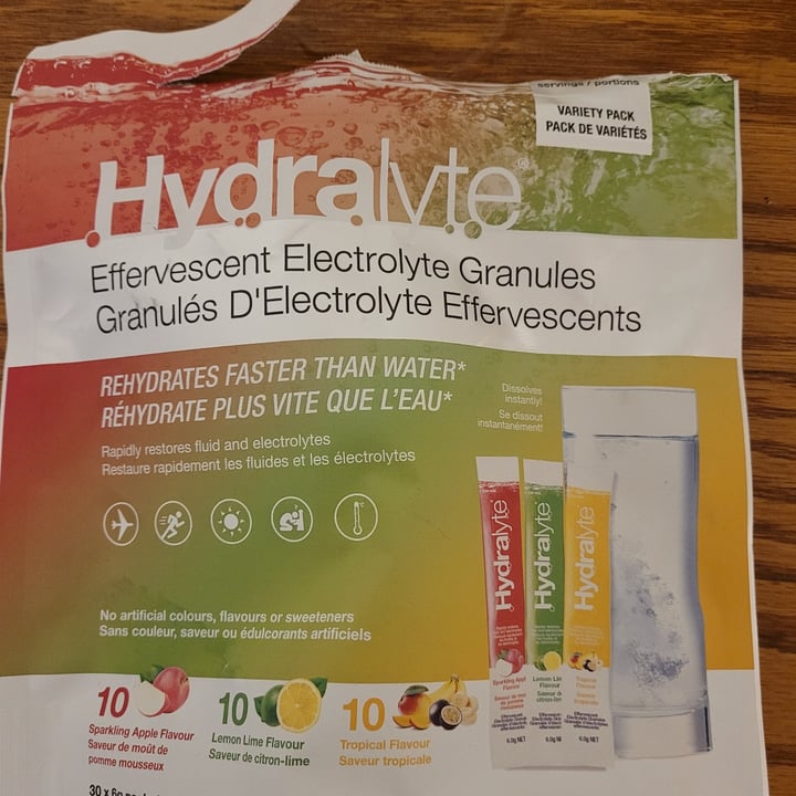 photo of Hydralyte Effervescent Electrolyte Granules Variety Pack shared by @honker85 on  15 Nov 2023 - review